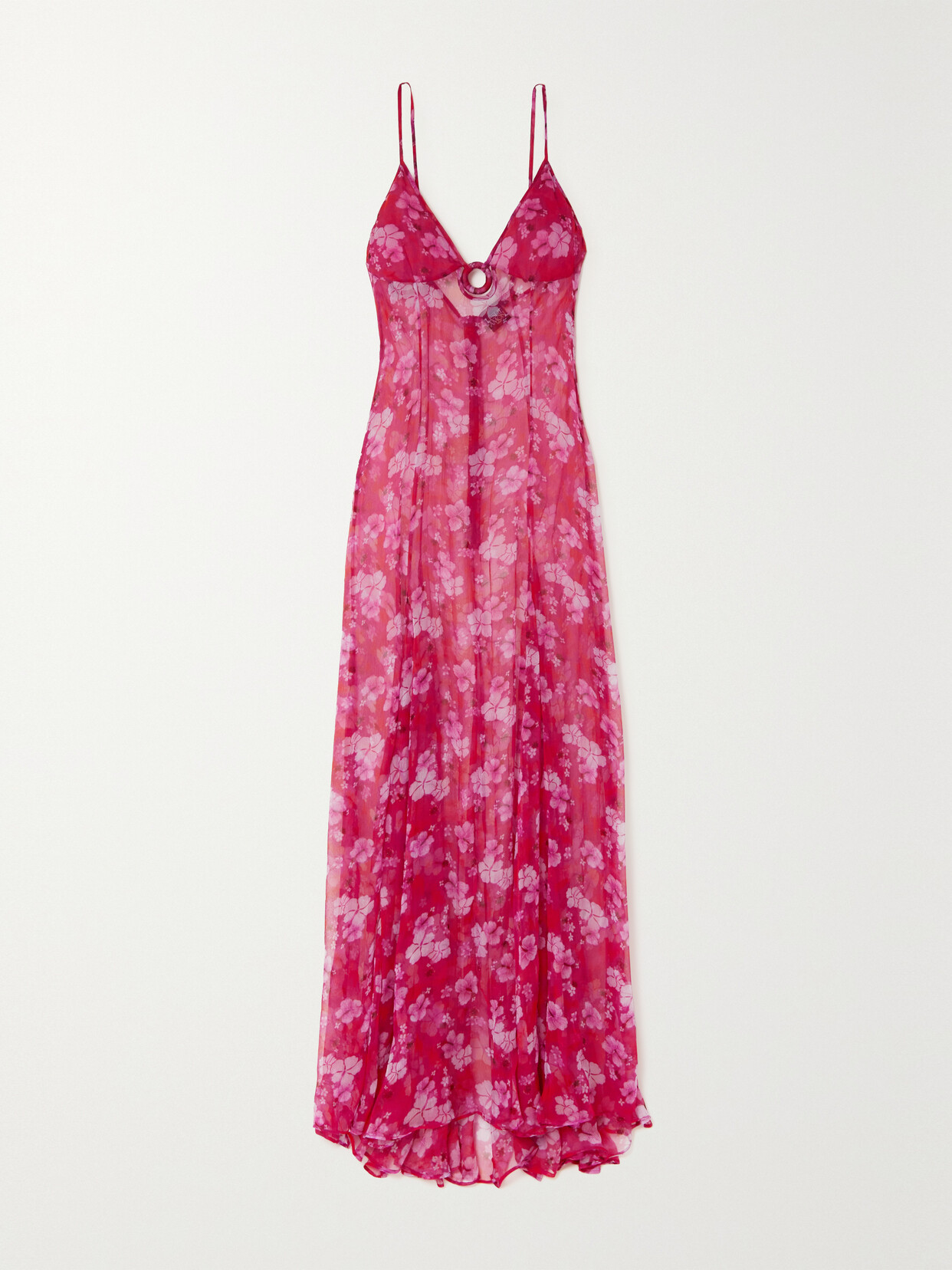 Leslie Amon - Bat Girl Maxi Dress - Pink