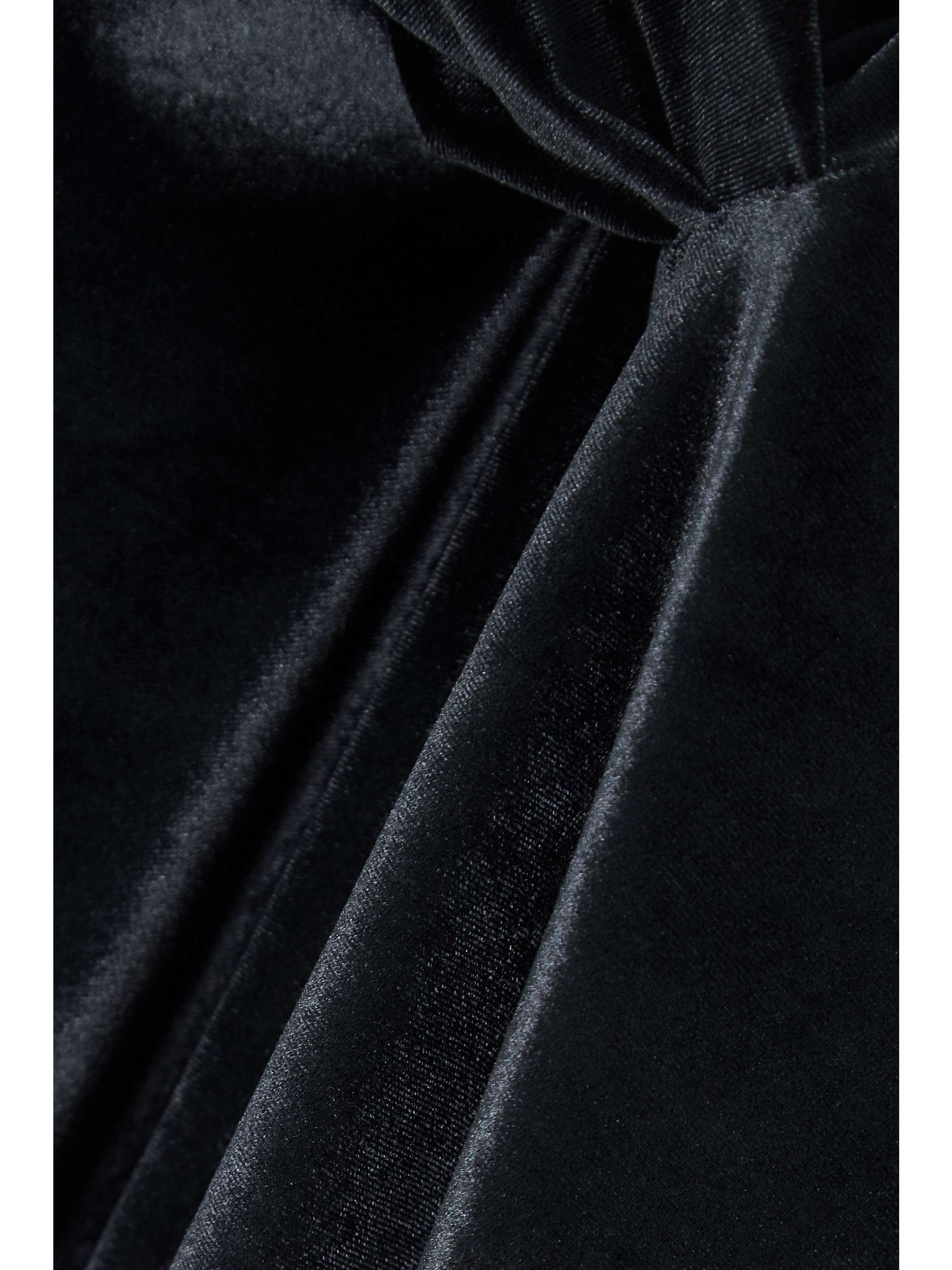 LESLIE AMON Grace hooded velvet mini dress
