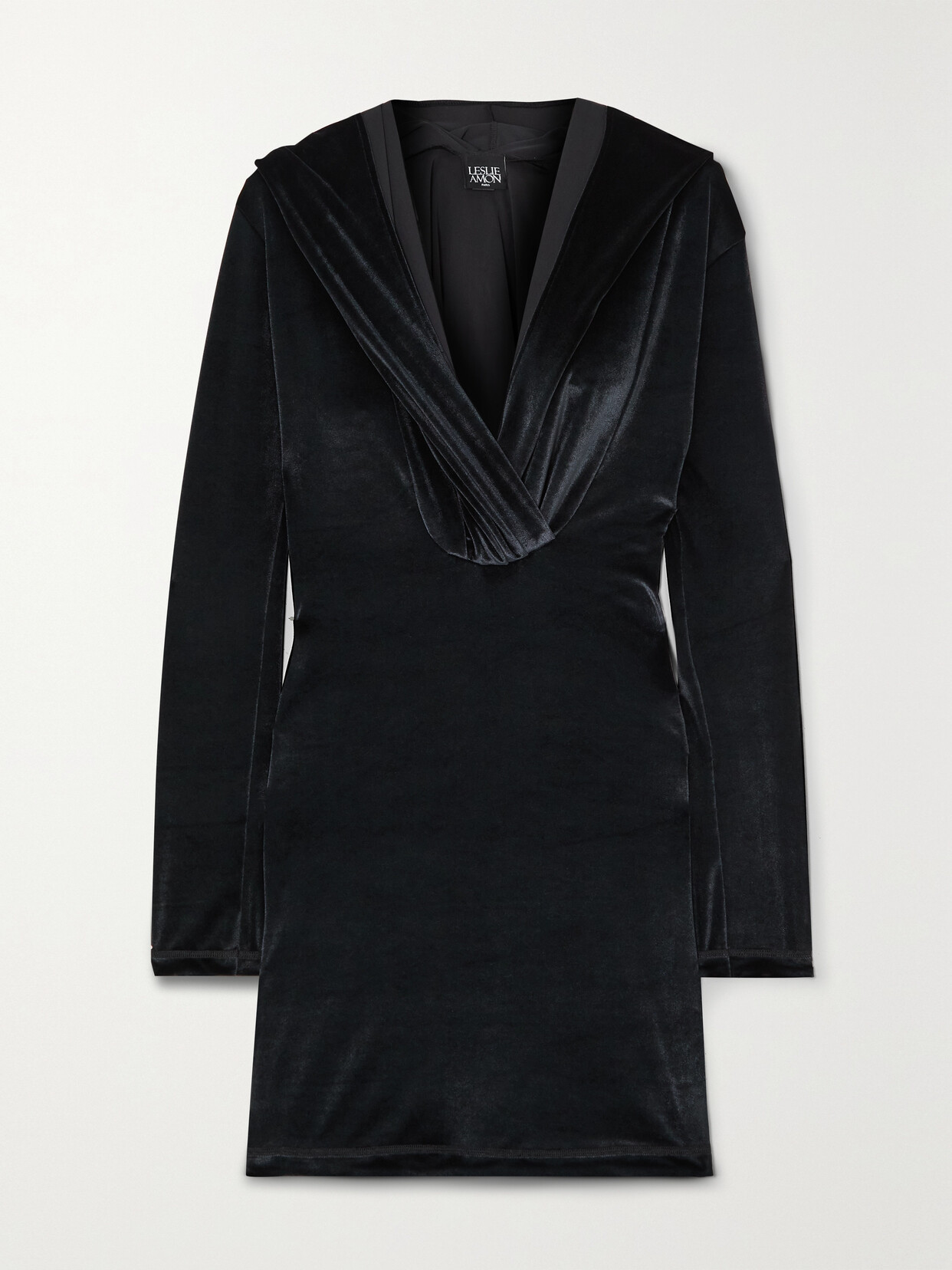 Grace Hooded Velvet Mini Dress