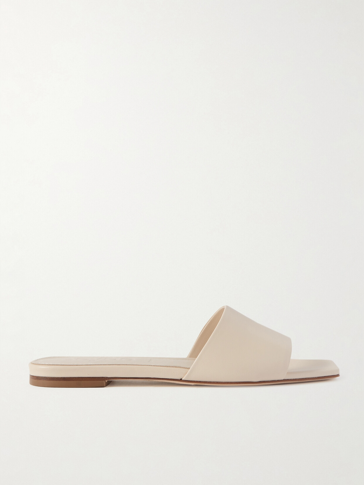 Shop Aeyde Anna Leather Sandals In Cream