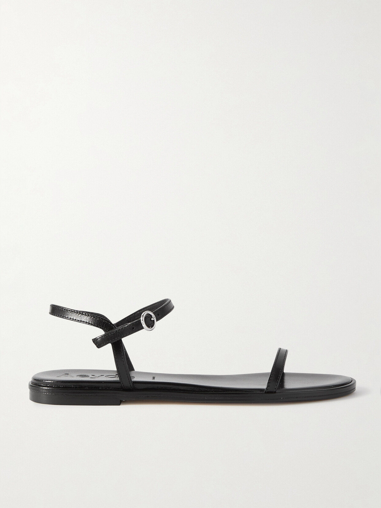 Shop Aeyde Nettie Leather Sandals In Black