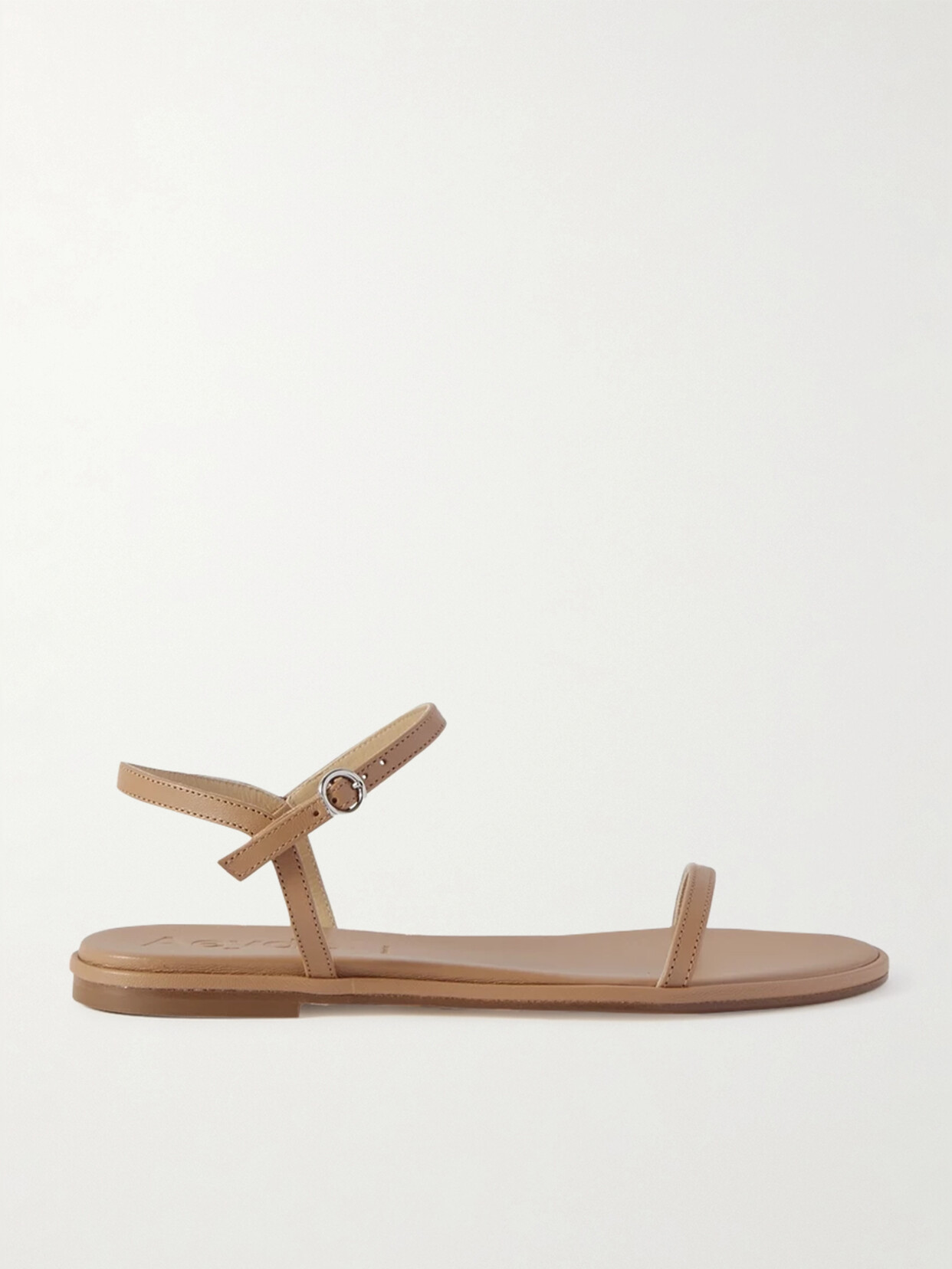 Aeyde Nettie Nappa Leather Sandals In Hazelnut