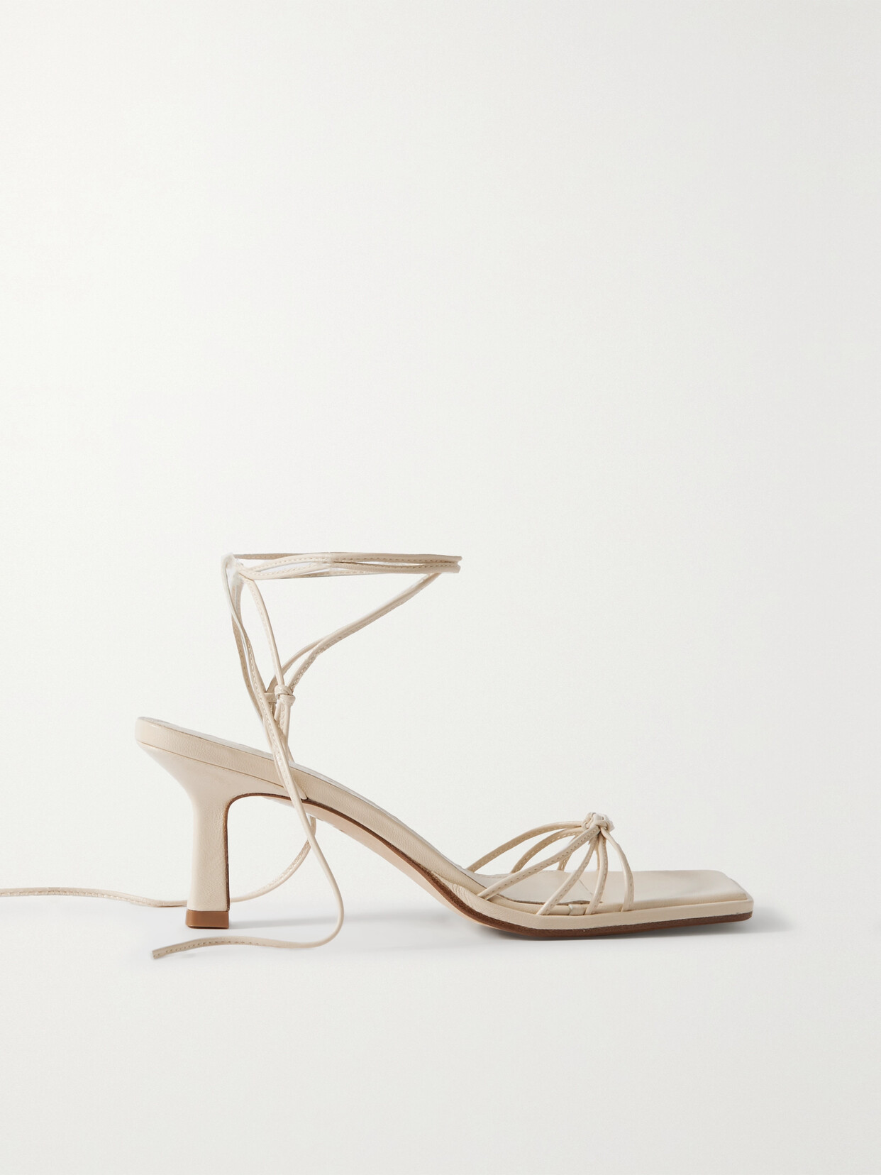 Shop Aeyde Roda Leather Sandals In Cream