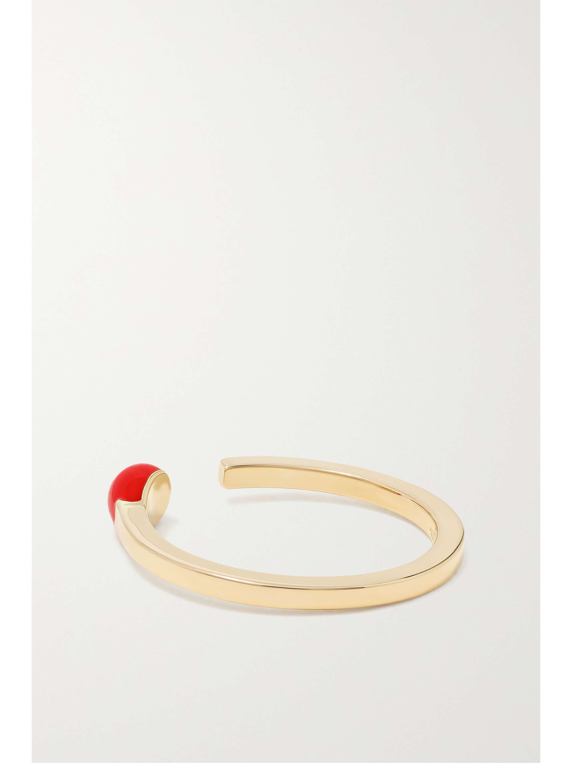 ALISON LOU Match Stack 14-karat gold and enamel ring