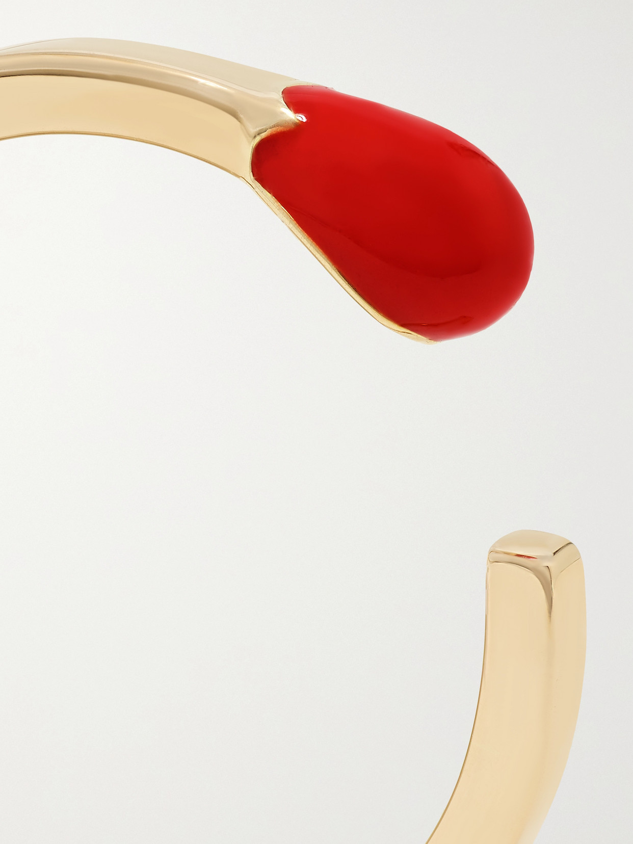 Alison Lou Match Stack 14-karat Gold And Enamel Ring In Red
