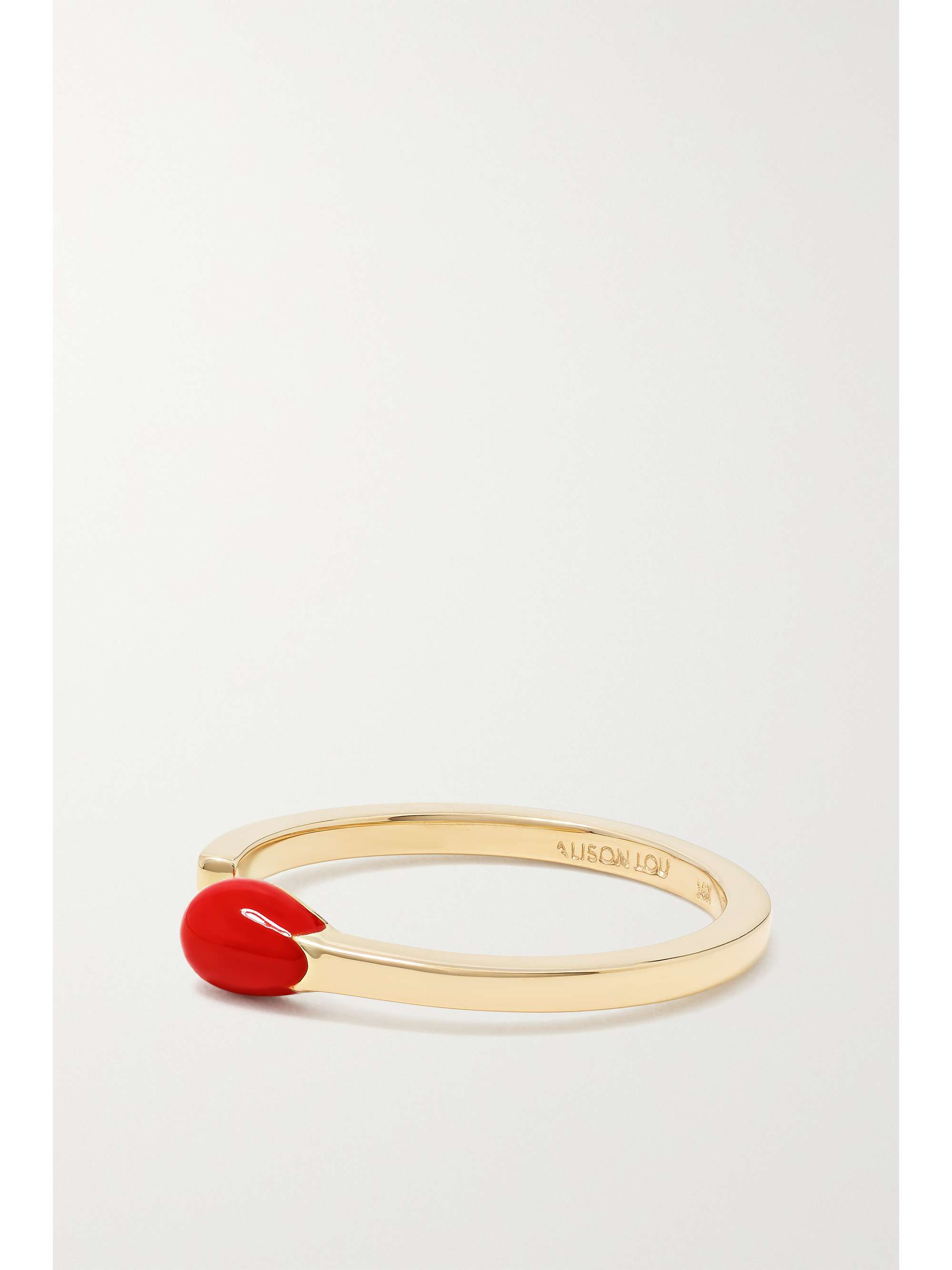 ALISON LOU Match Stack 14-karat gold and enamel ring