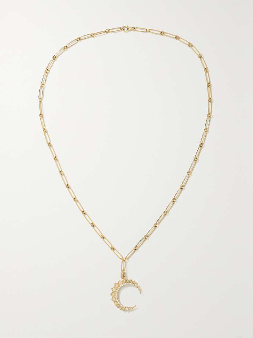Storrow Grover + Estelle 14-karat Gold, Diamond And Opal Necklace