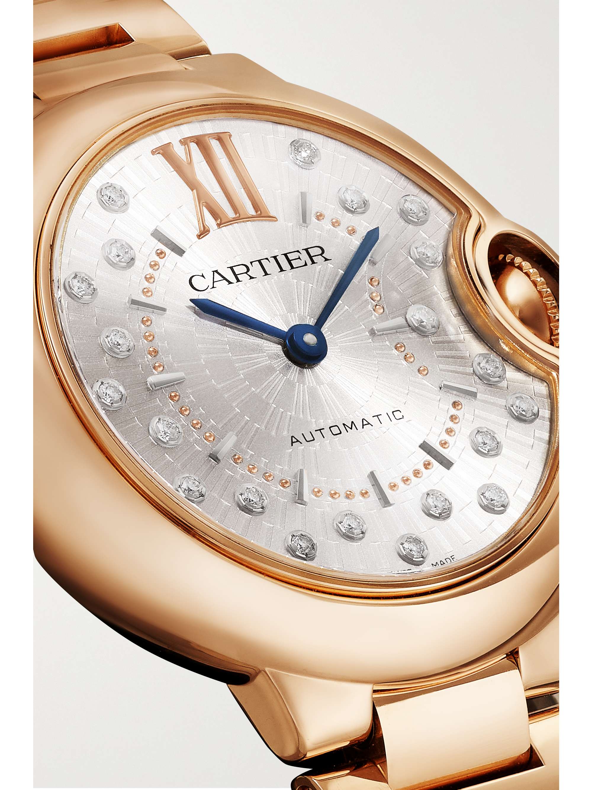 CARTIER Ballon Bleu de Cartier Automatic 33mm 18-karat rose gold and diamond watch