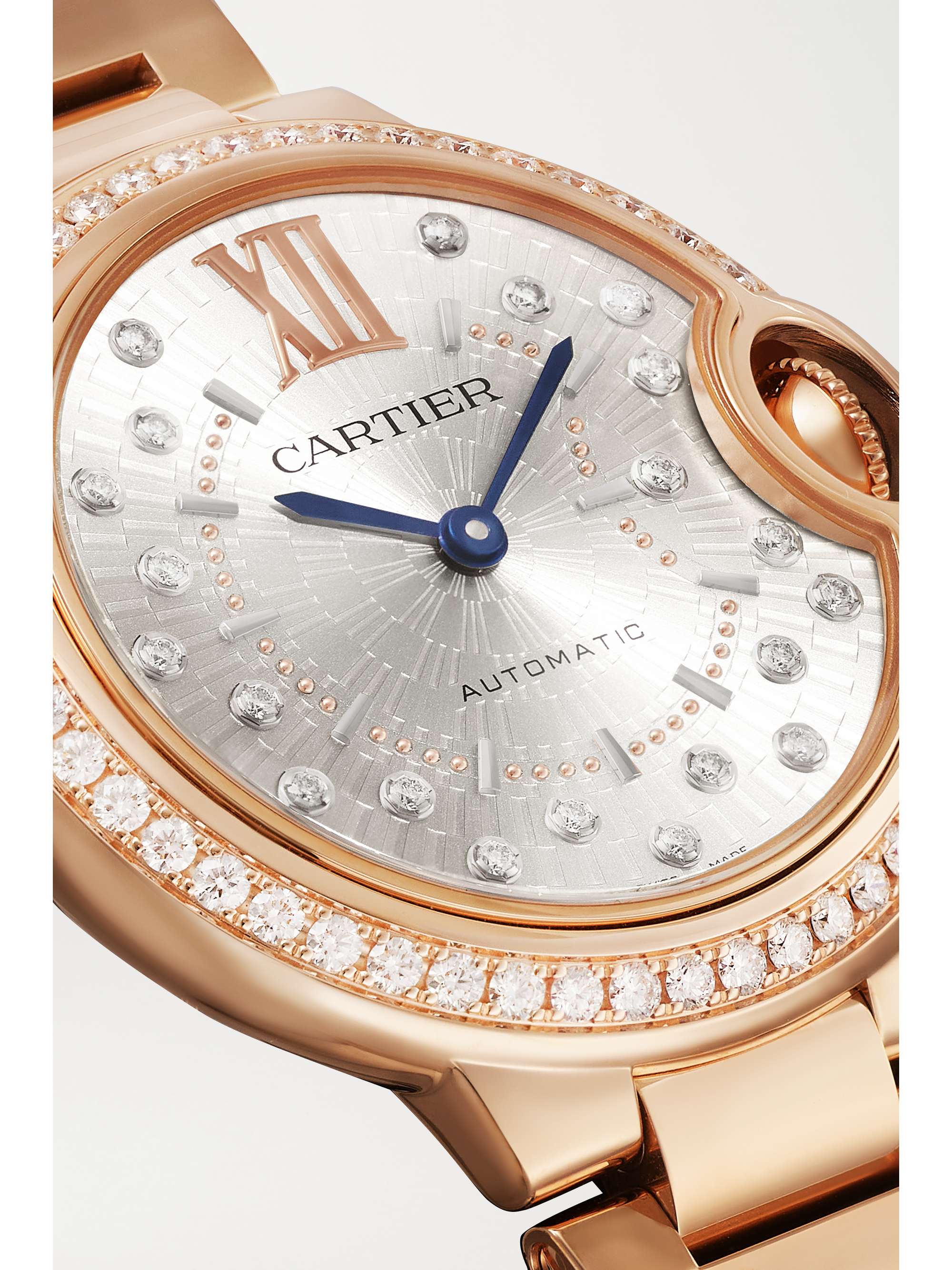 CARTIER Ballon Bleu de Cartier Automatic 33mm 18-karat rose gold and diamond watch