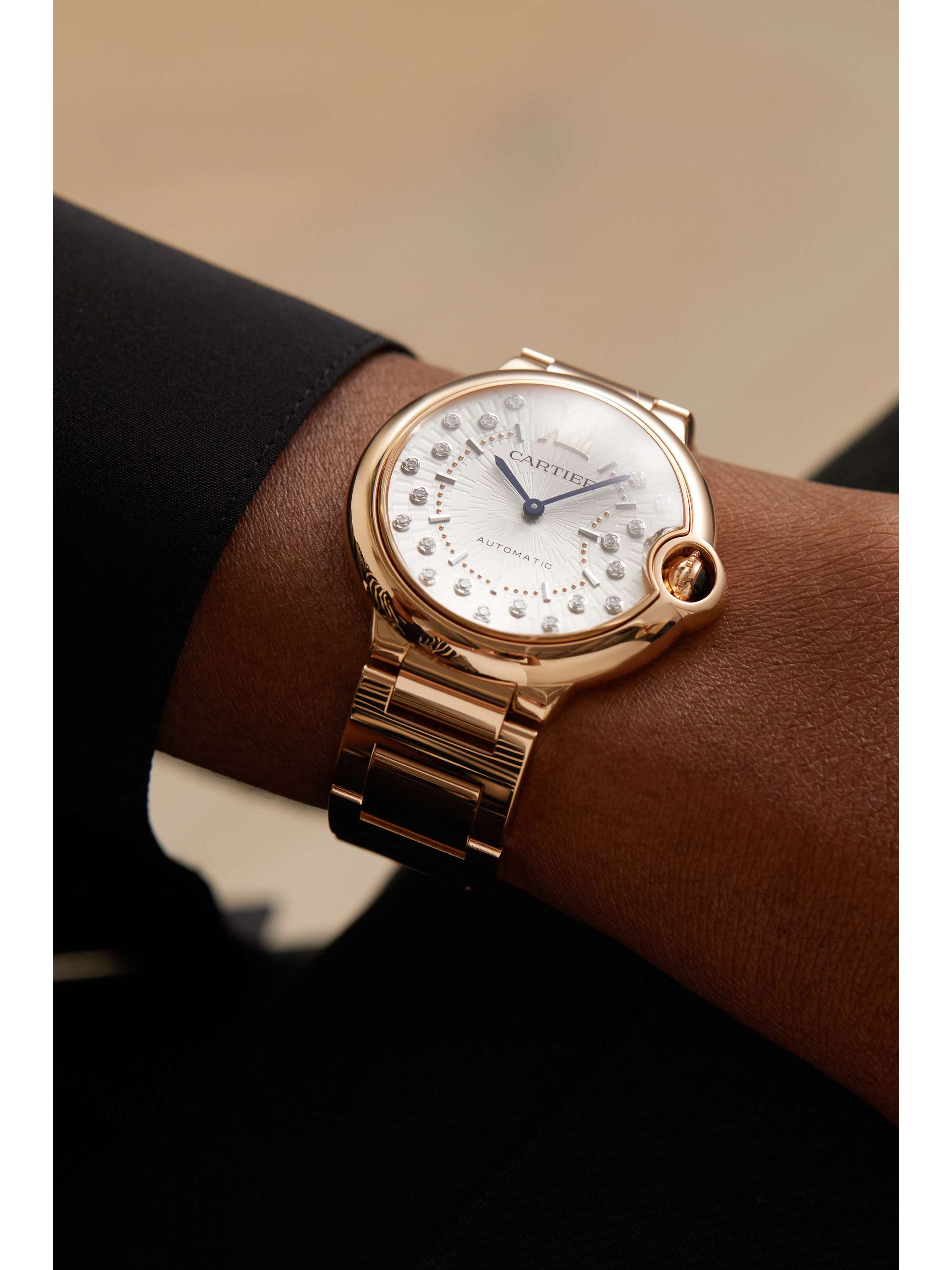 Rose gold Ballon Bleu de Cartier Automatic 36mm 18karat rose gold and