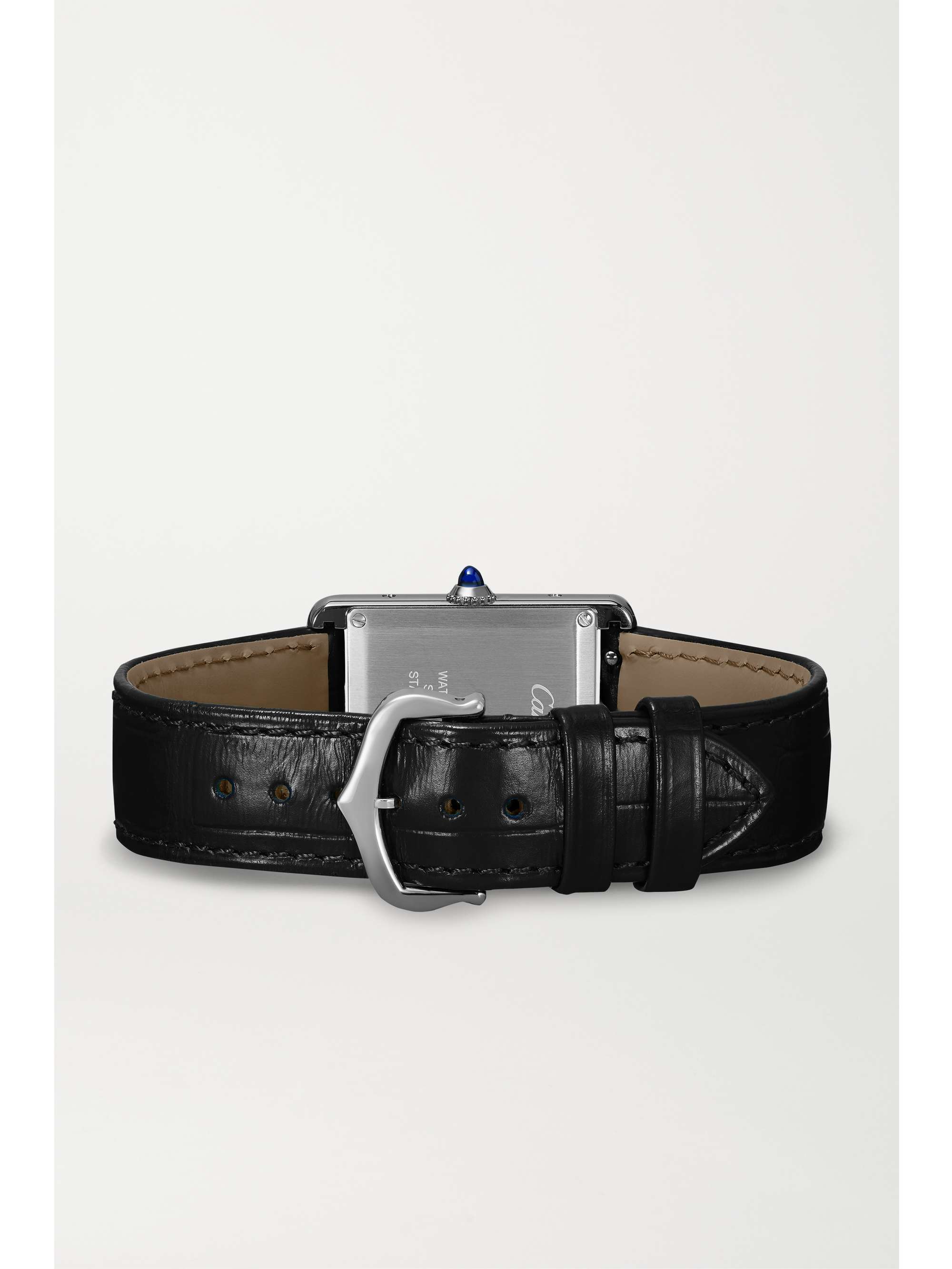 CARTIER Tank Must 22mm small stainless steel and alligator watch