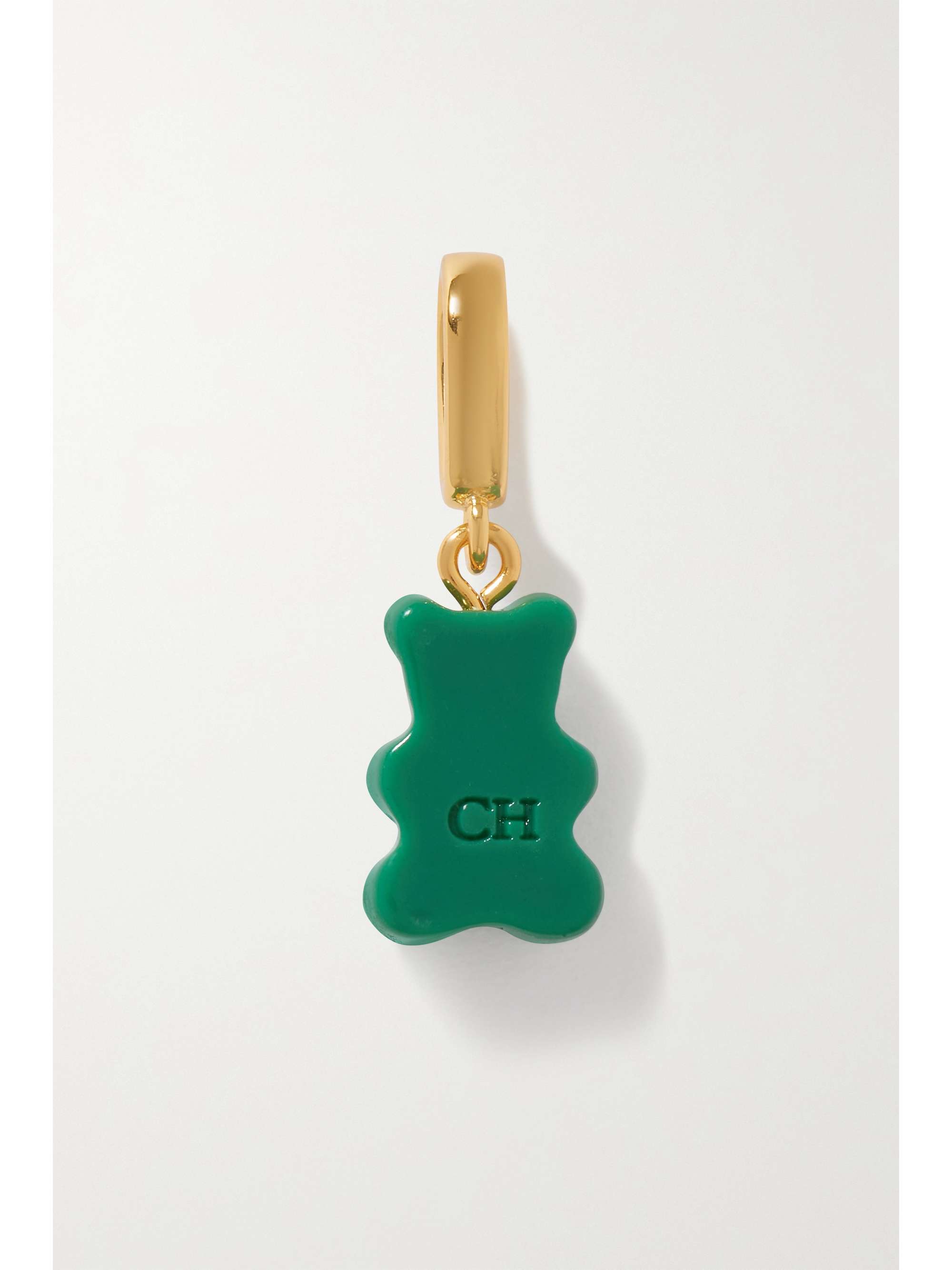 CRYSTAL HAZE JEWELRY Nostalgia Bear gold-plated, resin and cubic zirconia pendant