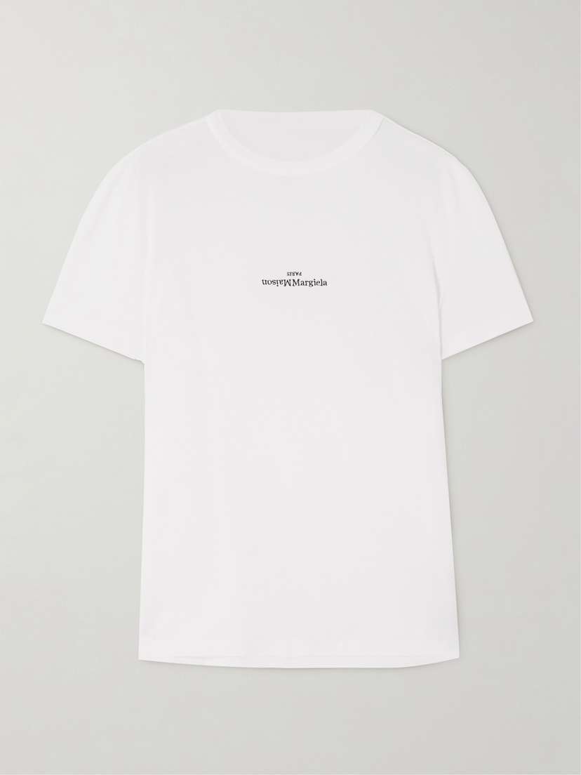 Maison Margiela Embroidered Cotton-jersey T-shirt