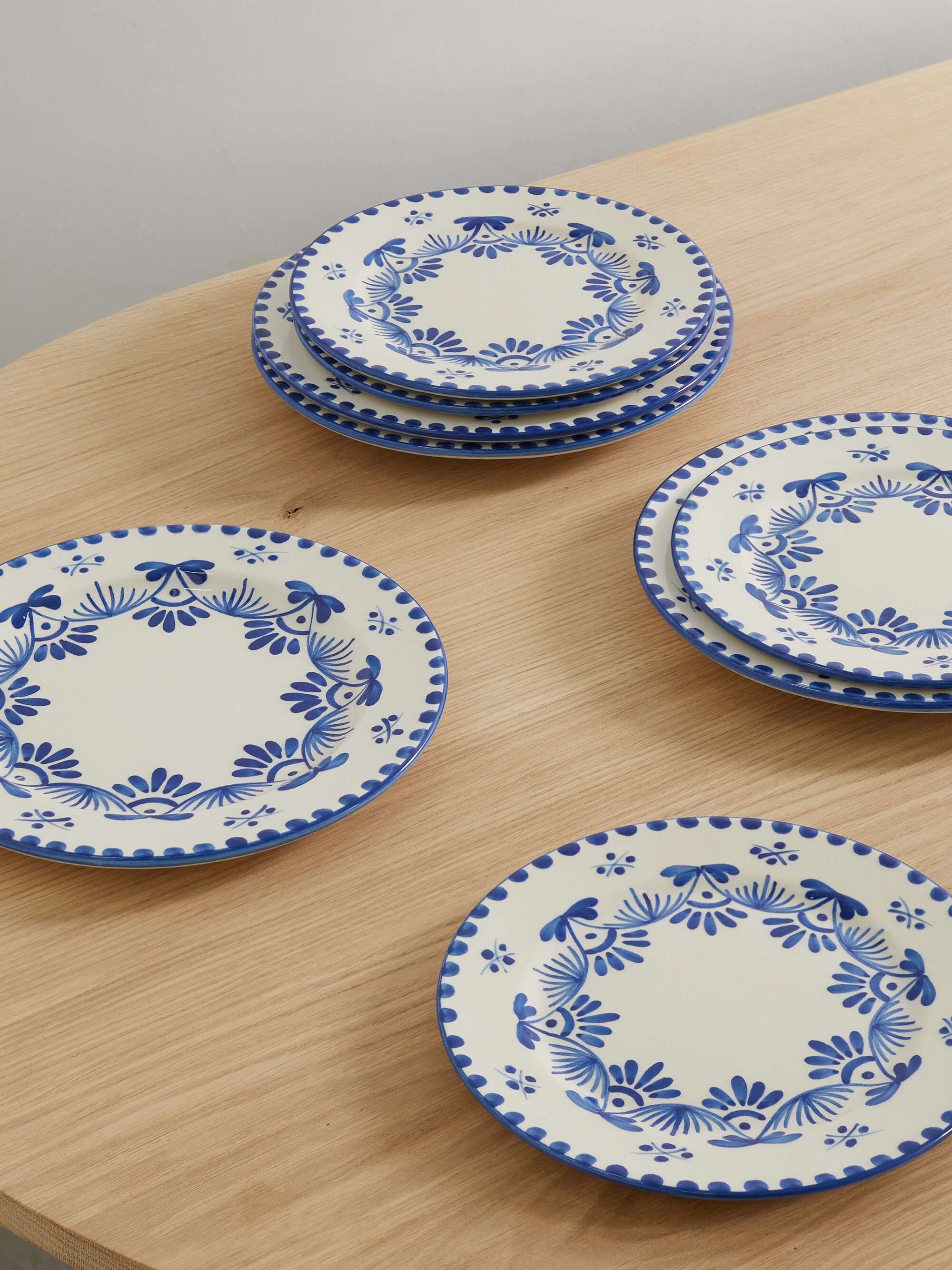 MAISON MARGAUX Gisele set of eight ceramic dinner and dessert plates