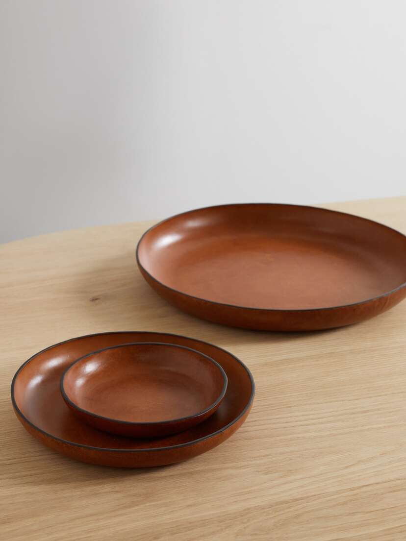 Hunting Season Set Of Three Leather Trays