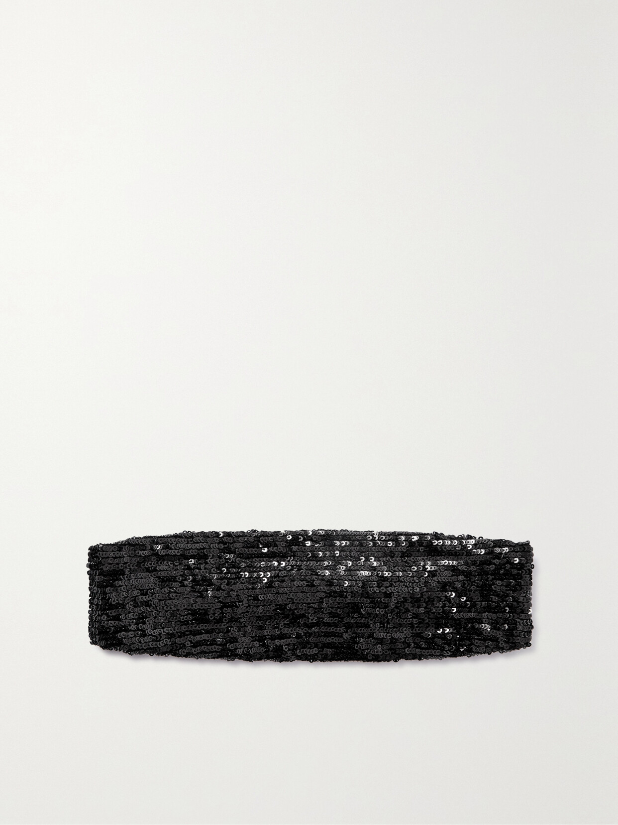 SAINT LAURENT - Sequined Jersey Headband - Black
