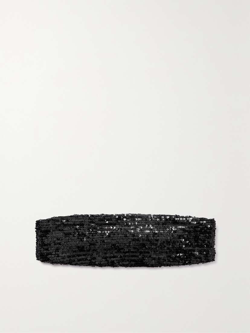 SAINT LAURENT Sequined Jersey Headband