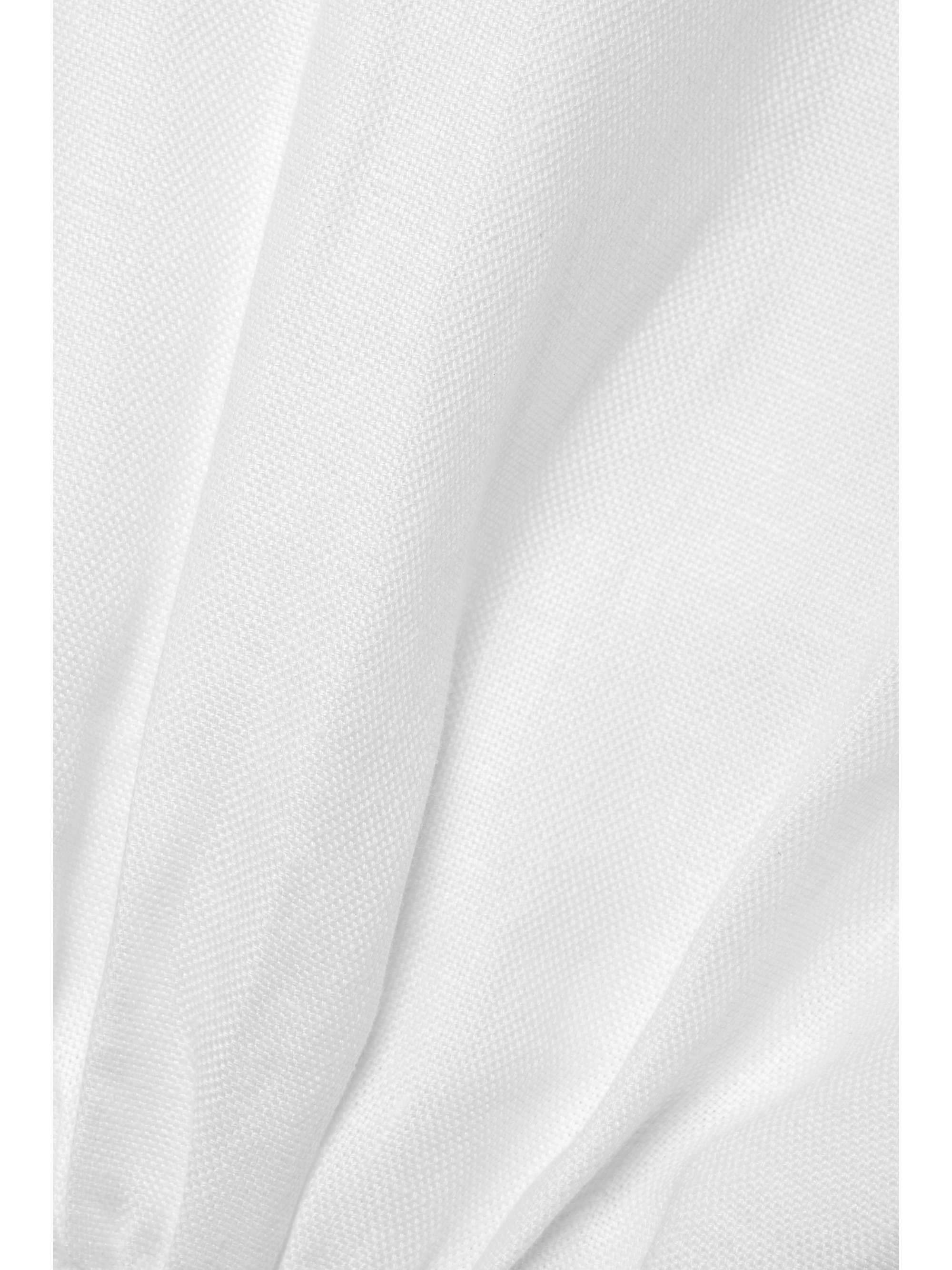 BONDI BORN Rinca belted cutout linen mini dress