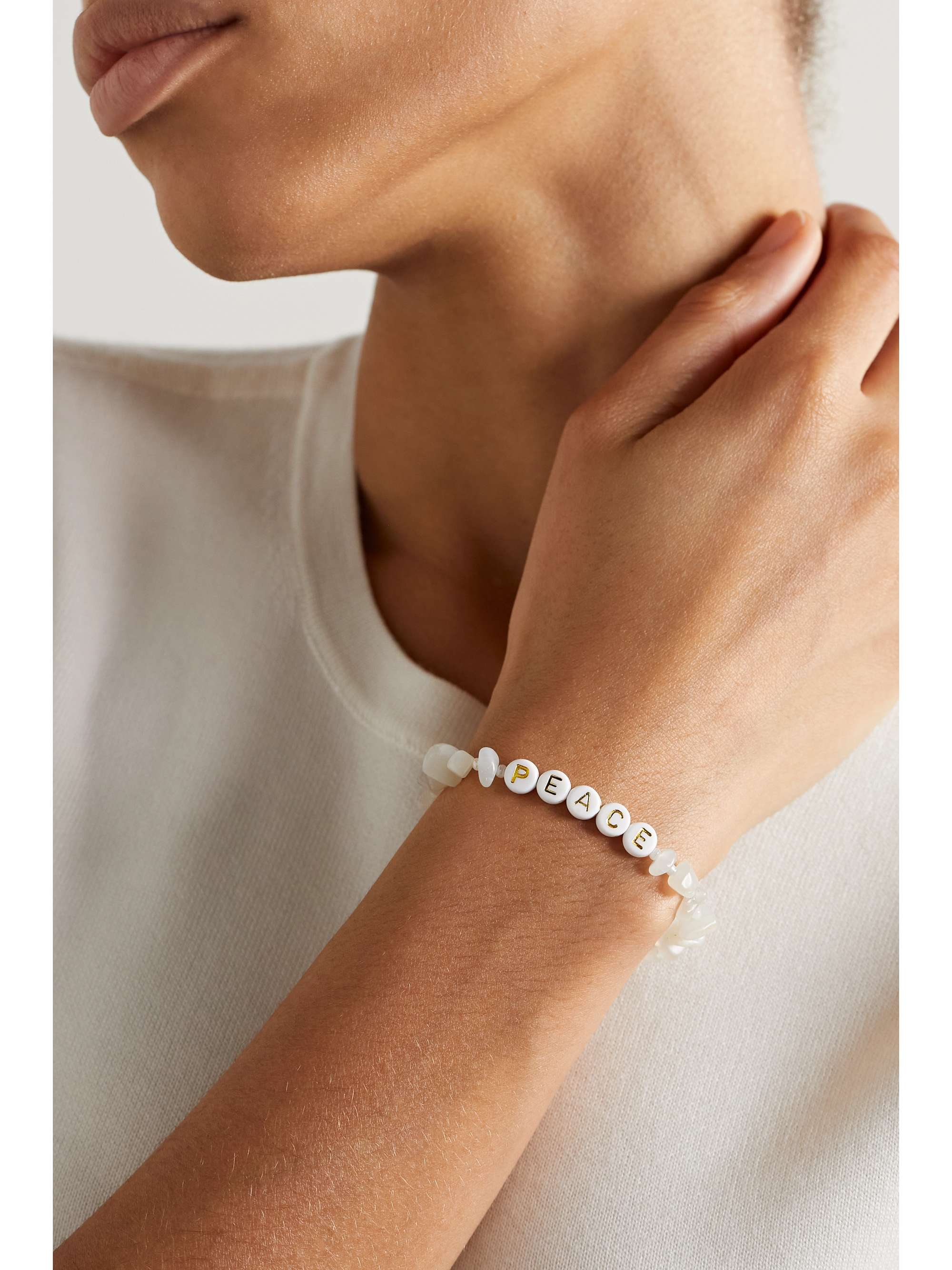 TBALANCE CRYSTALS Calm, Encourage and Harmonize moonstone and enamel bracelet