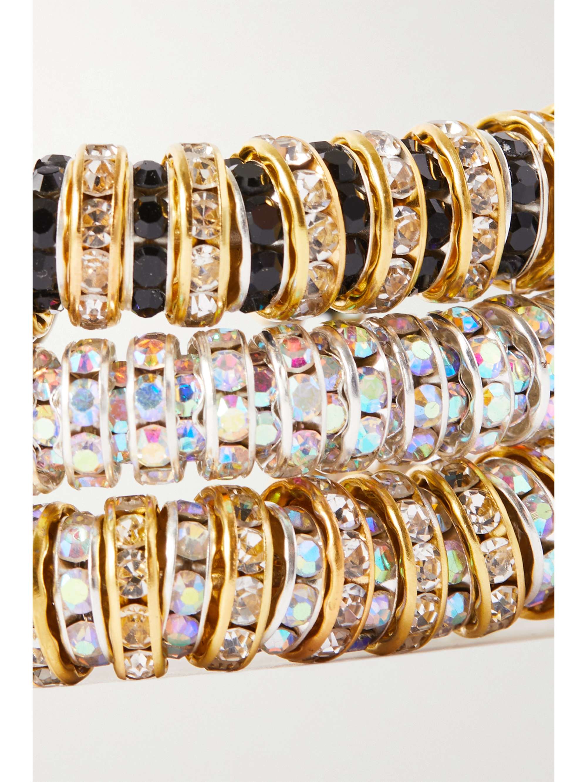 PEARL OCTOPUSS.Y Cleopatra gold- and silver-plated crystal bracelet