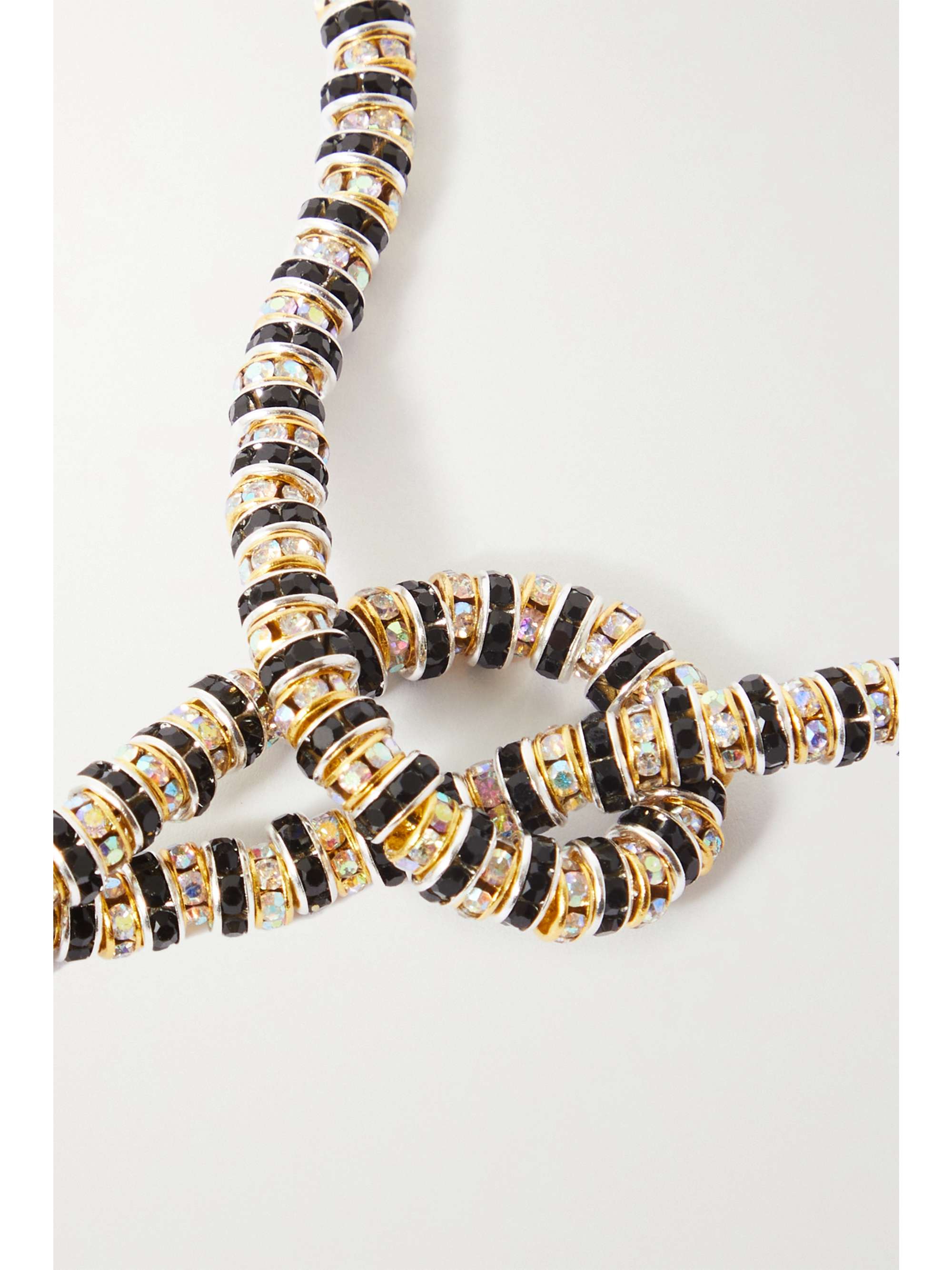 PEARL OCTOPUSS.Y Coco Zebra gold- and silver-plated, crystal and pearl necklace