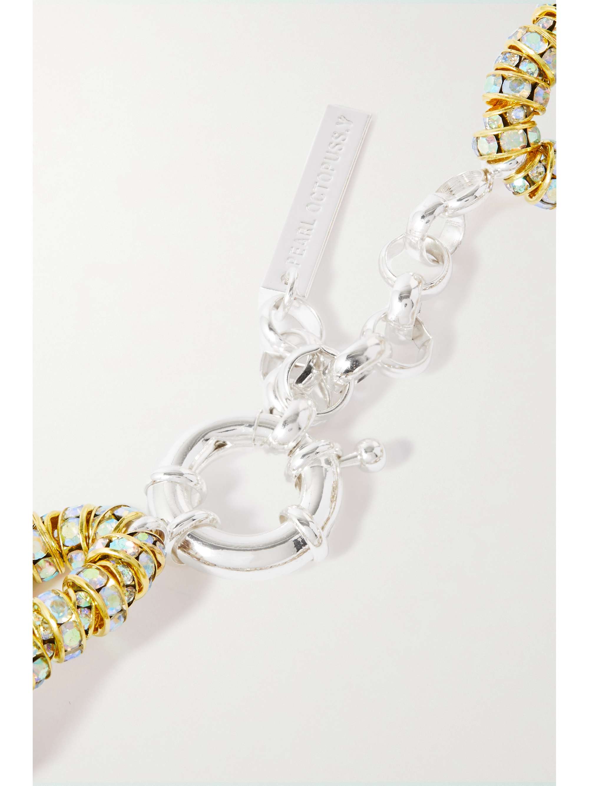 PEARL OCTOPUSS.Y Mini Golden Tire gold- and silver-plated crystal necklace