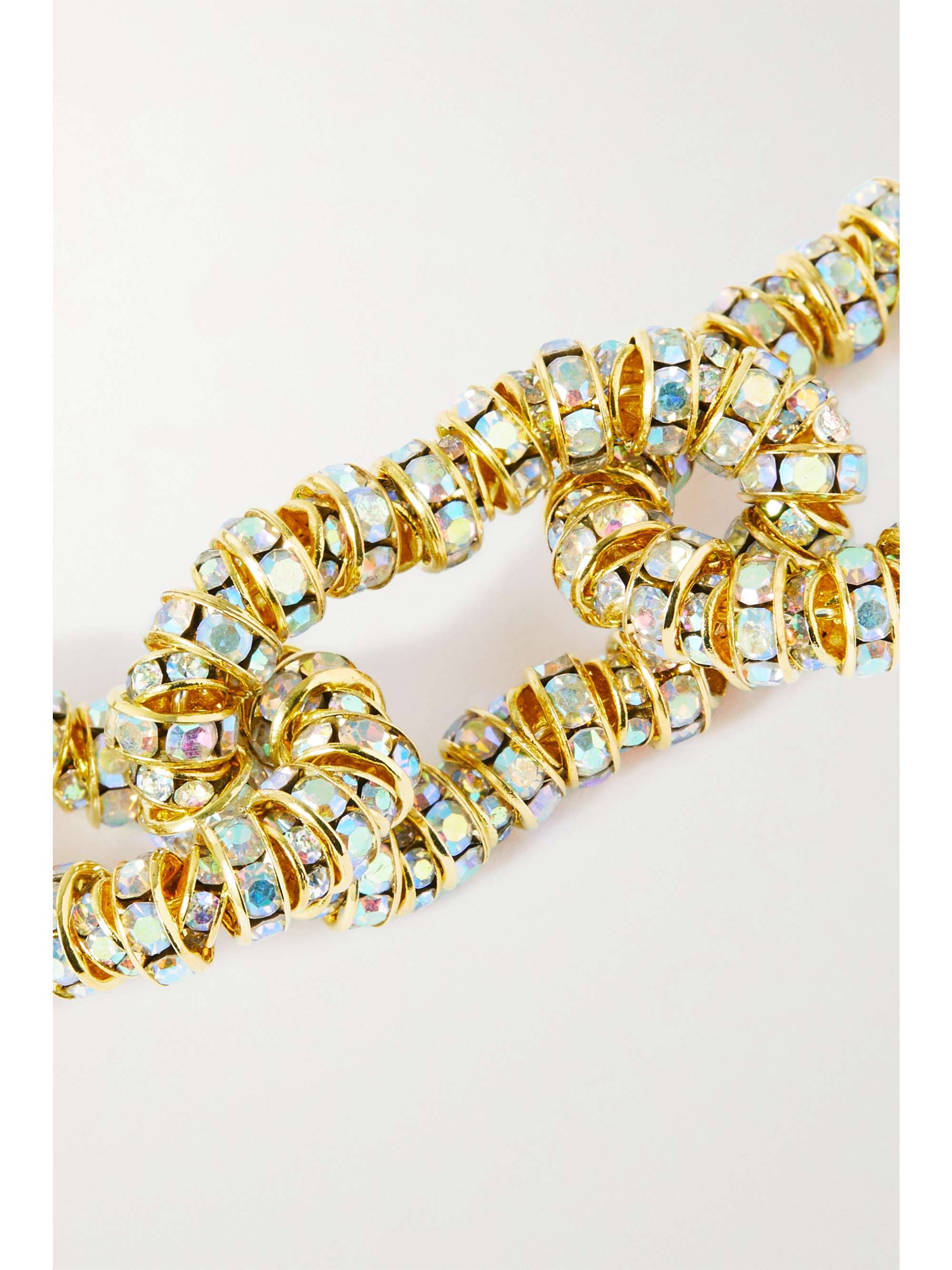 PEARL OCTOPUSS.Y Mini Golden Tire gold- and silver-plated crystal necklace