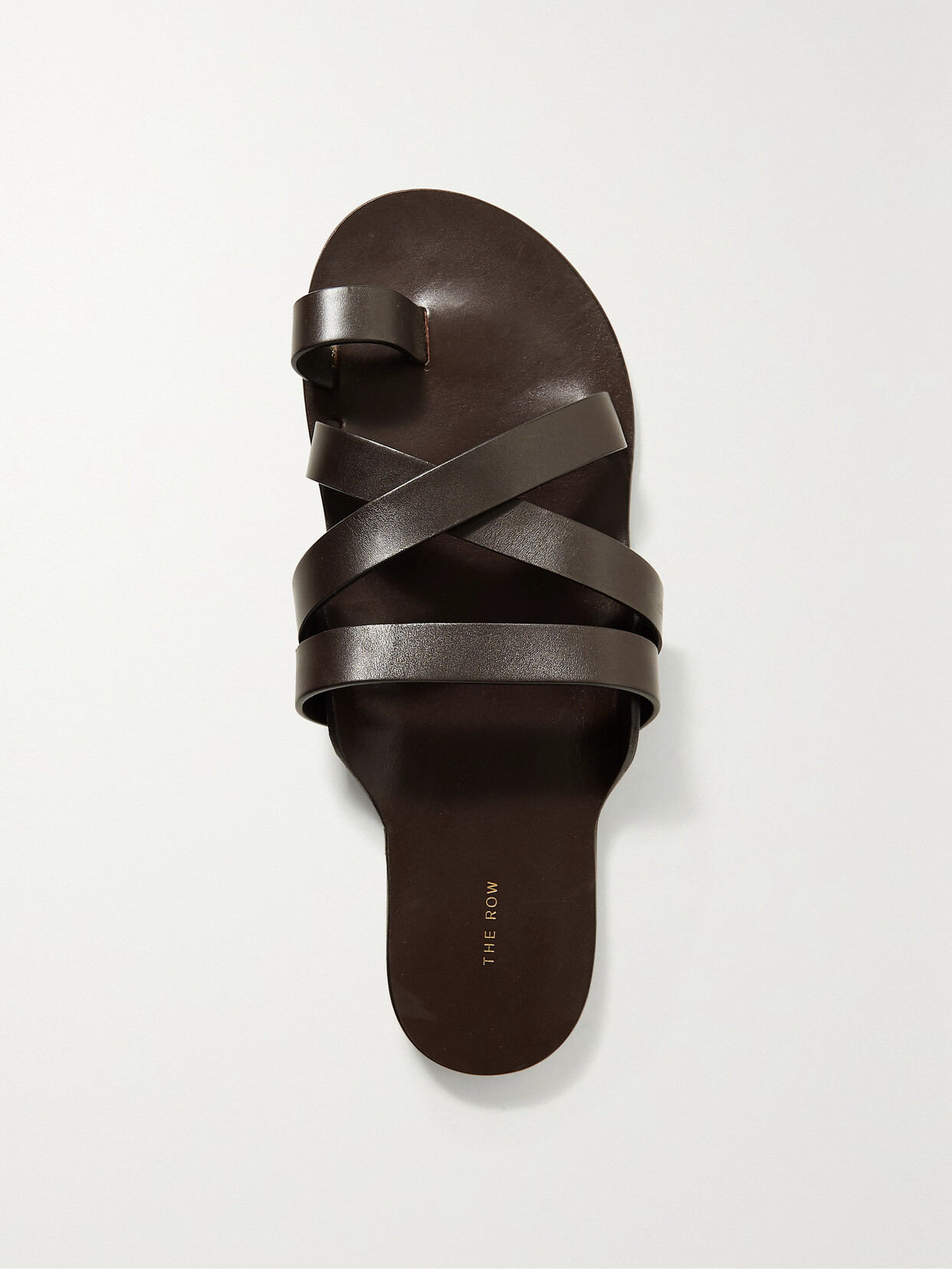 THE ROW KRIS LEATHER SANDALS