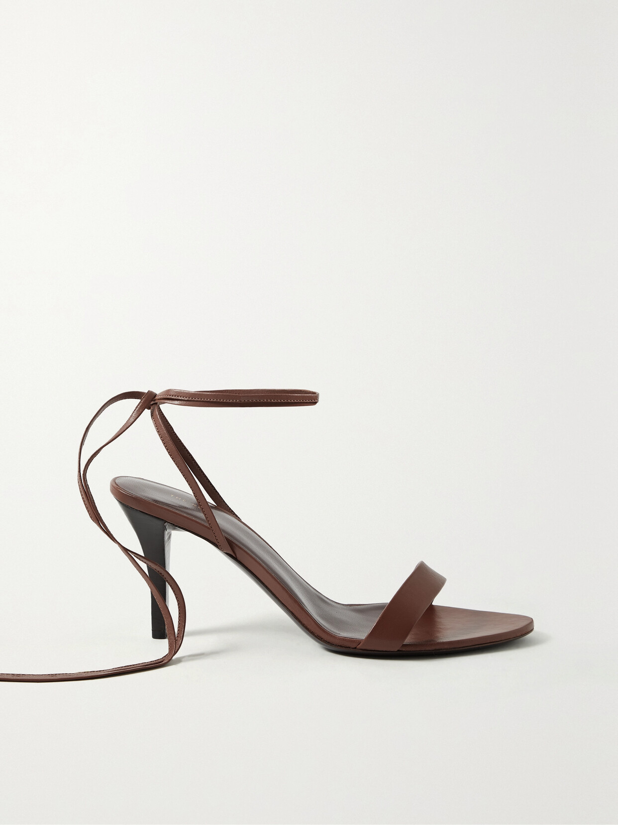 The Row - Maud Lace-up Leather Sandals - Brown