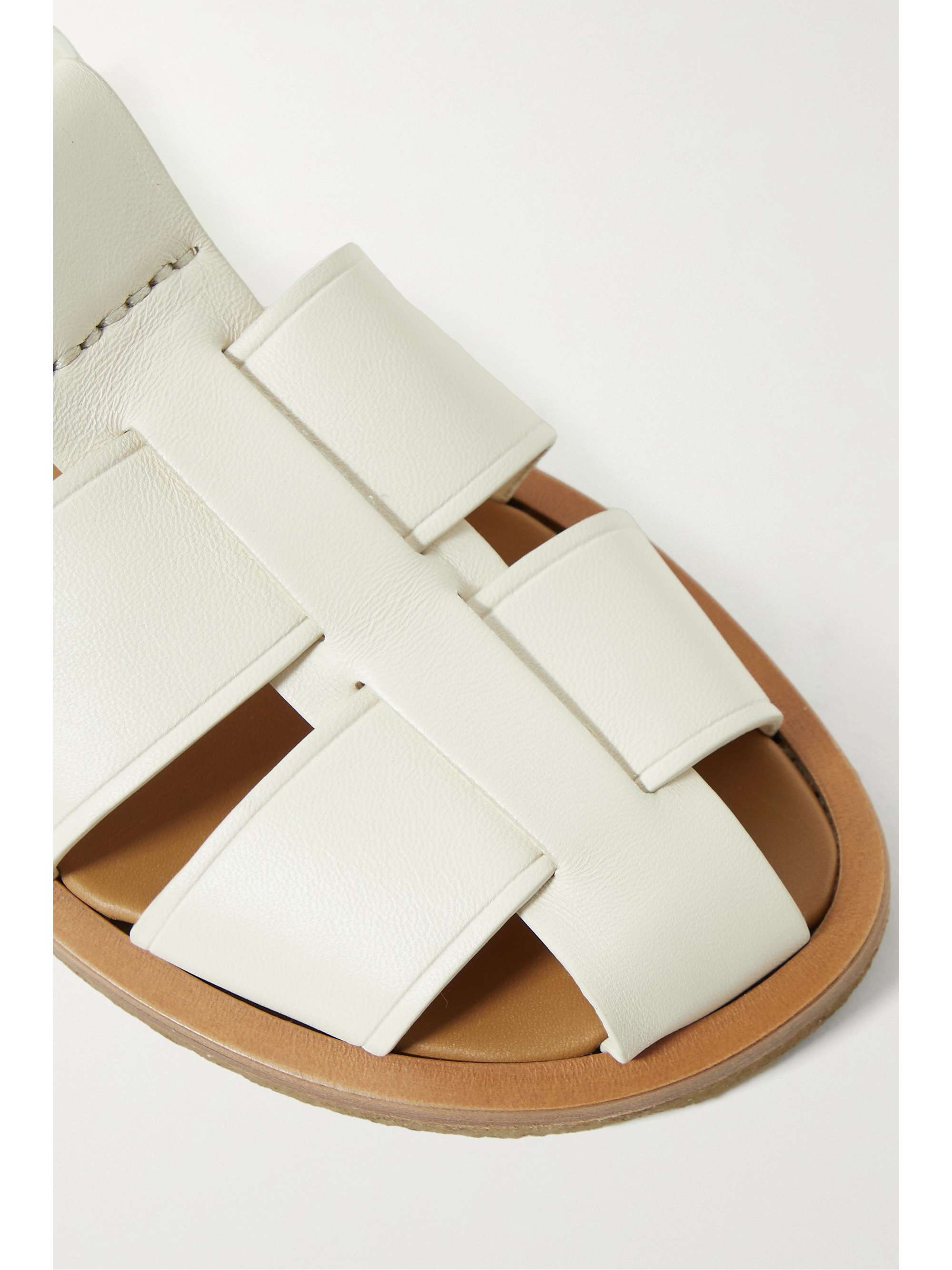 THE ROW Fisherman woven textured-leather sandals