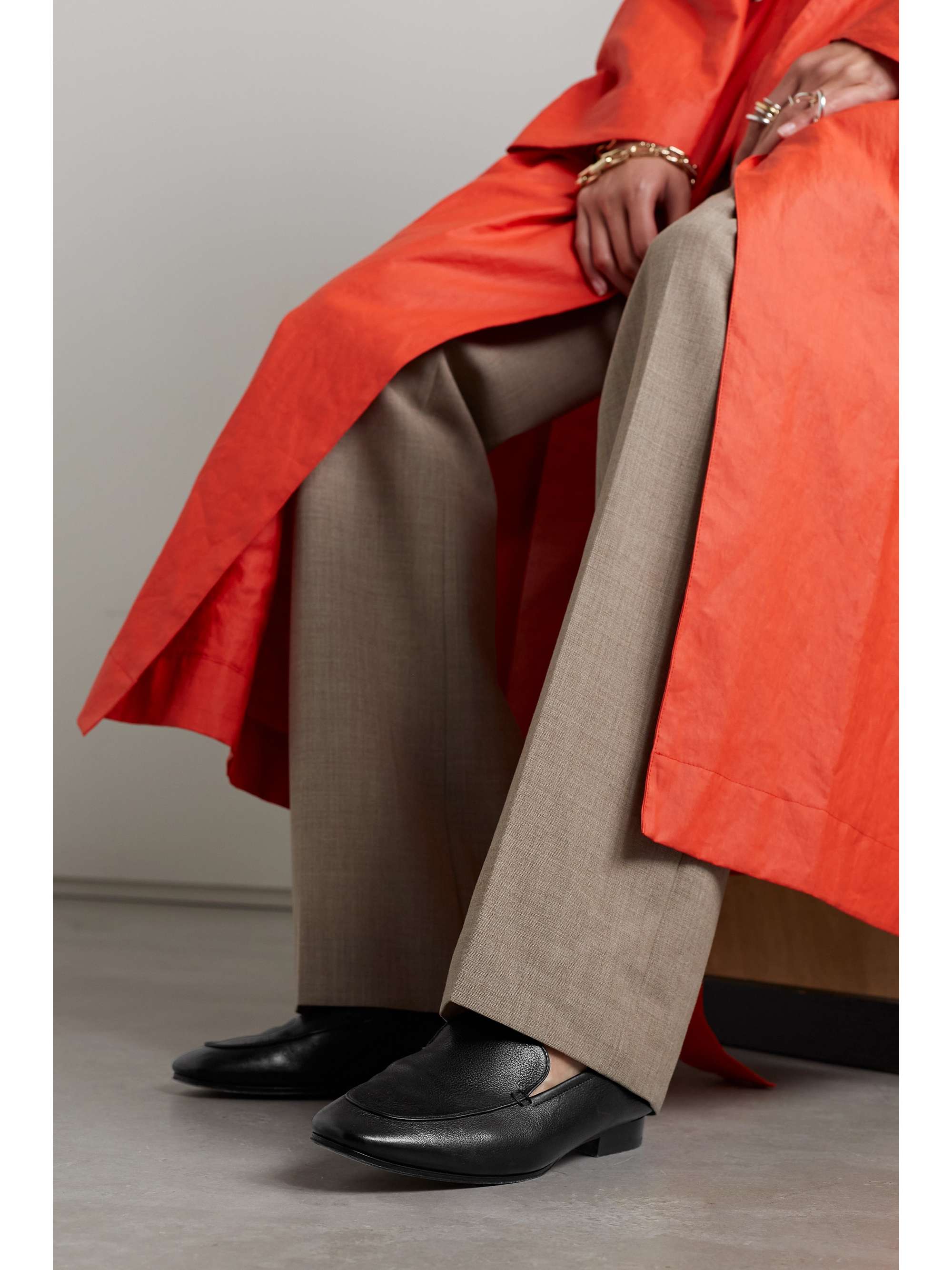 THE ROW Adam textured-leather loafers