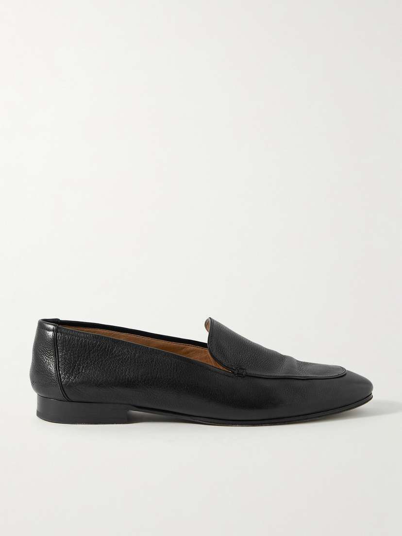 The Row Adam Textured-leather Loafers