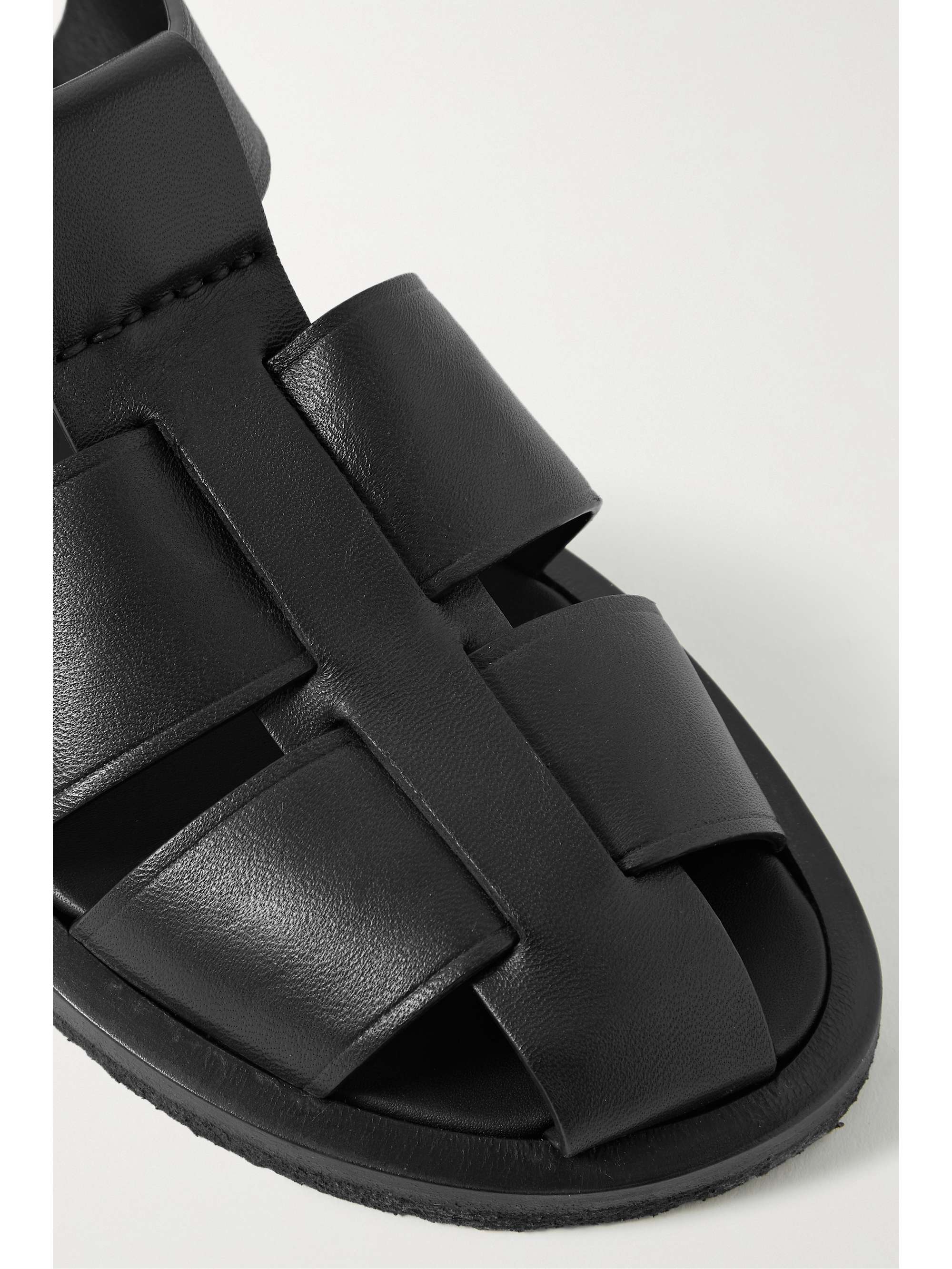 THE ROW Fisherman woven textured-leather sandals