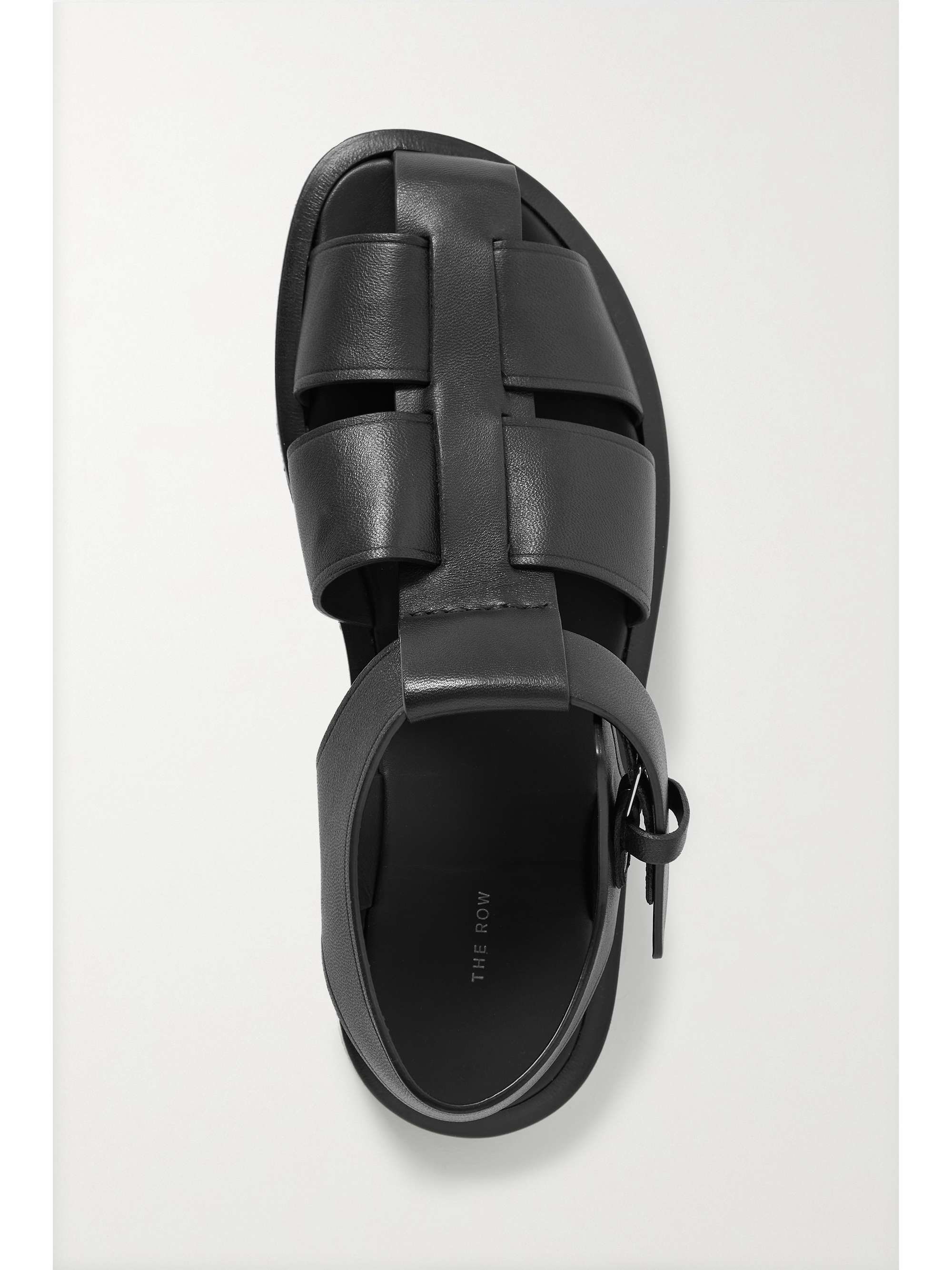 THE ROW Fisherman woven textured-leather sandals