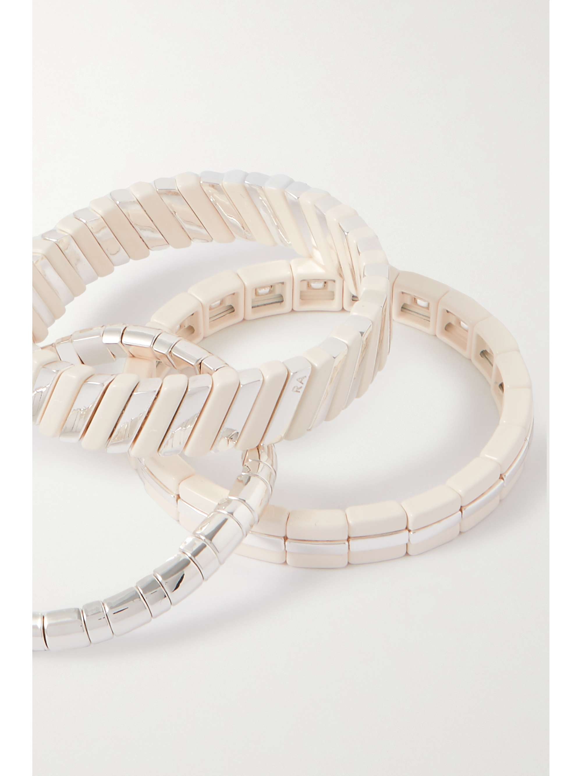 ROXANNE ASSOULIN The Softer Side set of three silver-tone and enamel bracelets