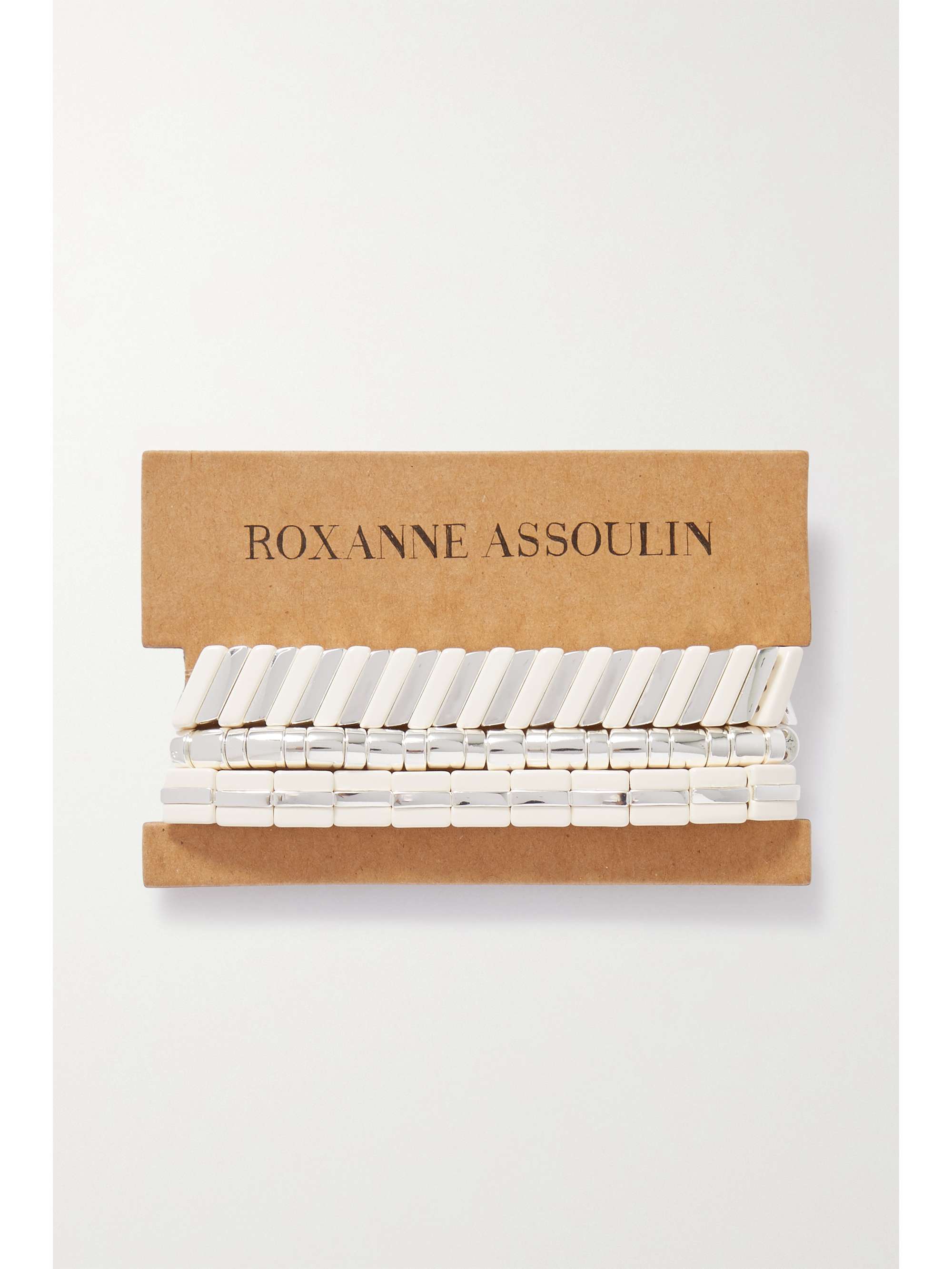 ROXANNE ASSOULIN The Softer Side set of three silver-tone and enamel bracelets