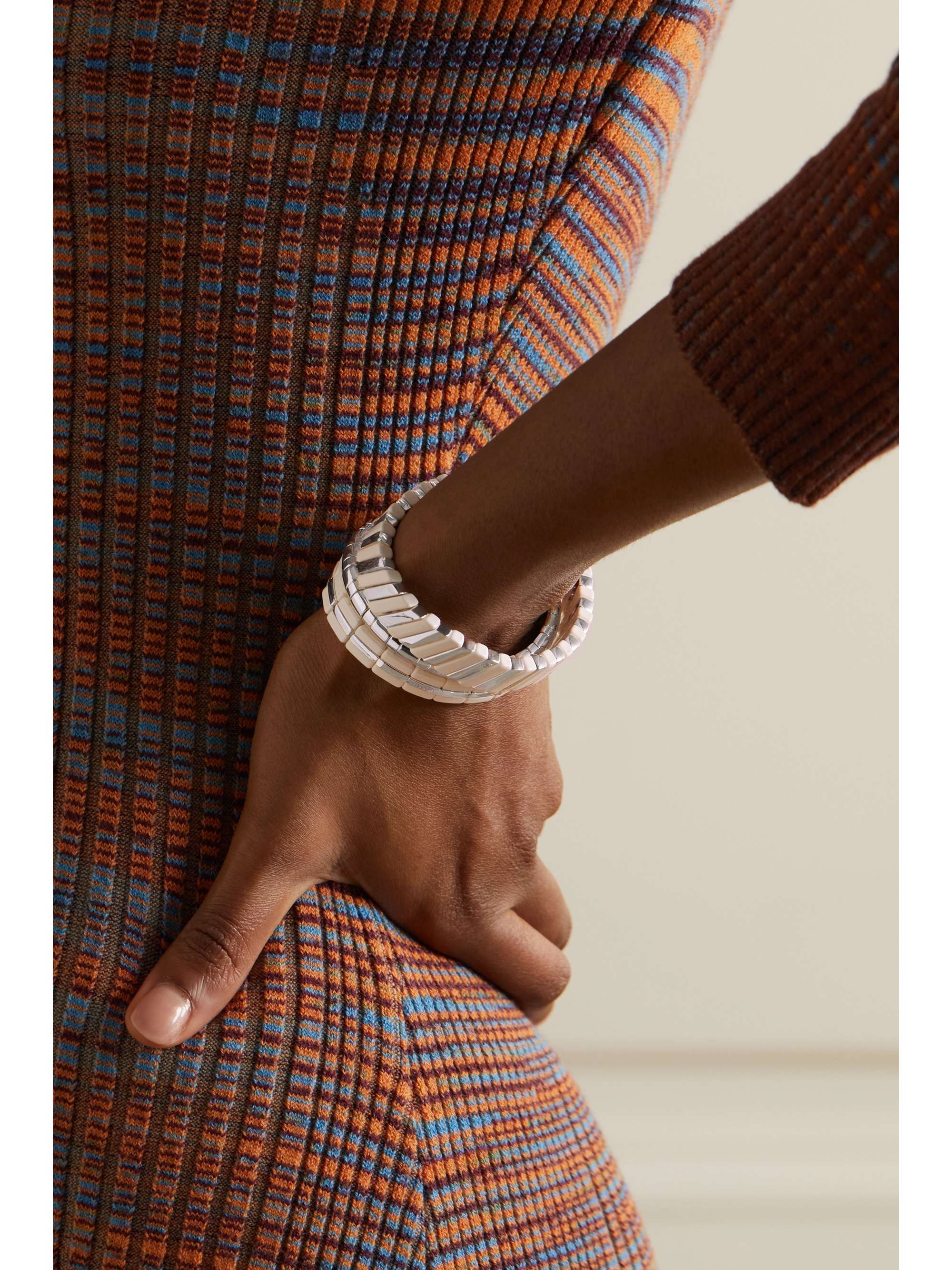 ROXANNE ASSOULIN The Softer Side set of three silver-tone and enamel bracelets