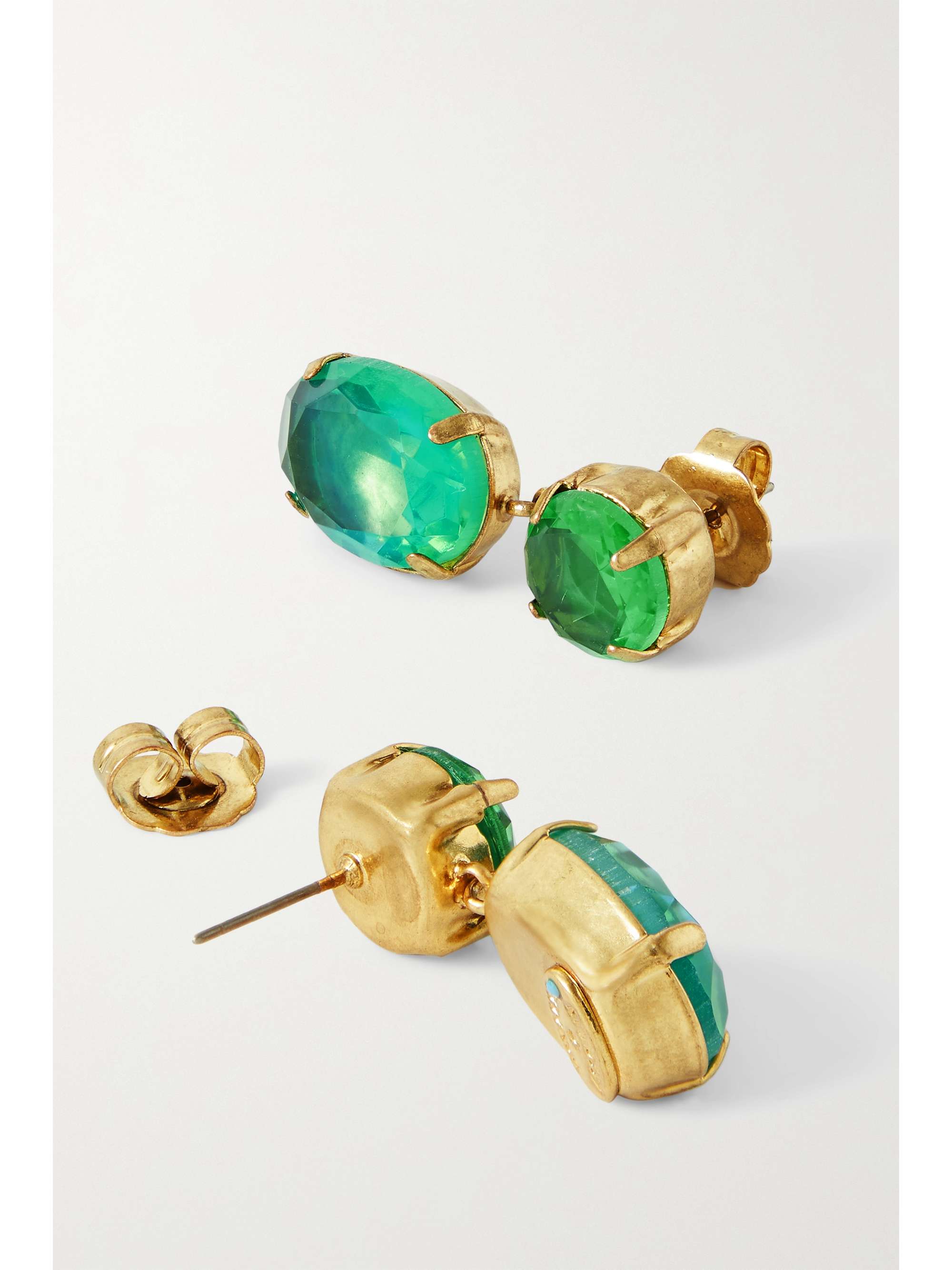ROXANNE ASSOULIN Gold-tone glass earrings