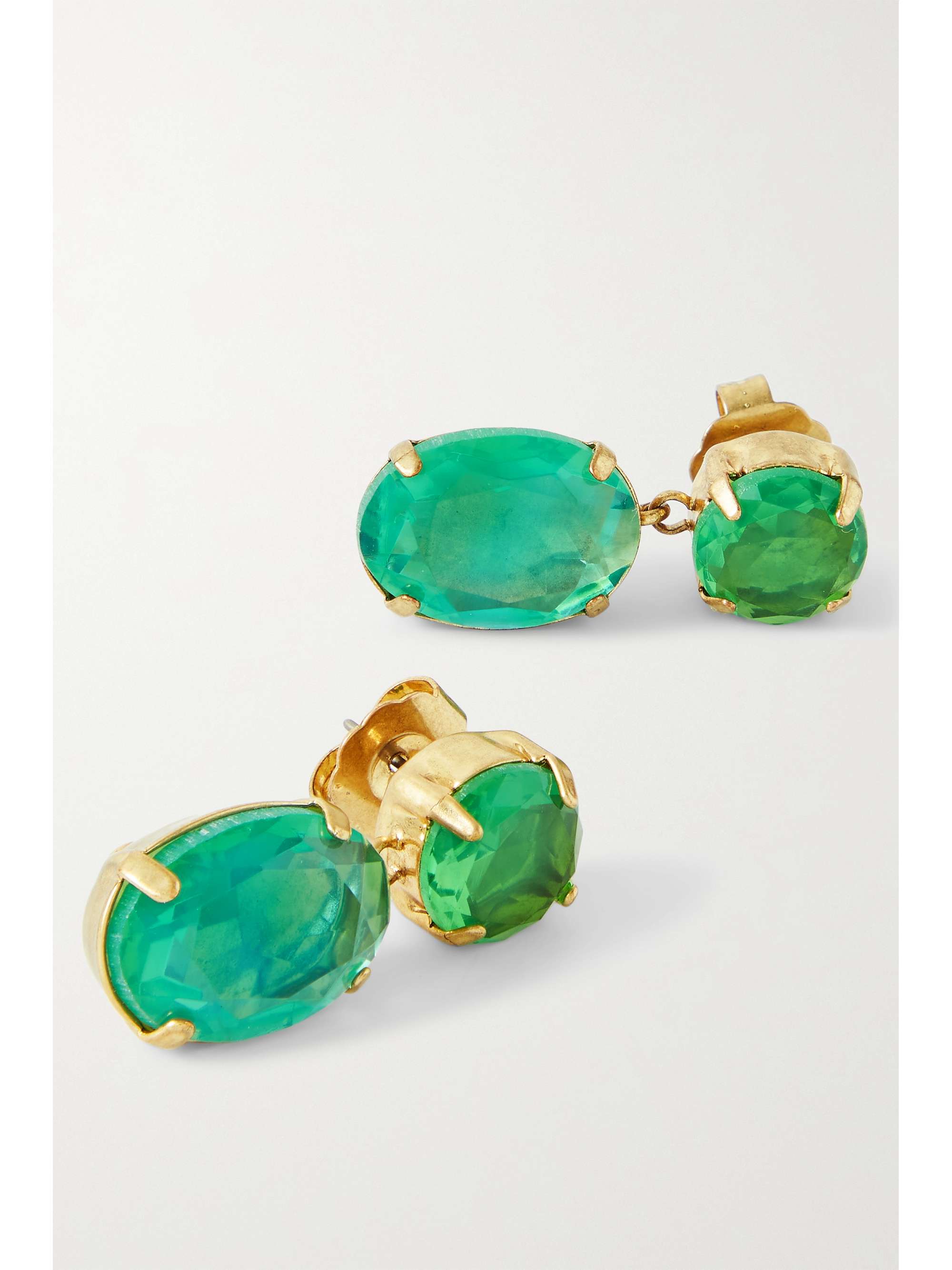 ROXANNE ASSOULIN Gold-tone glass earrings