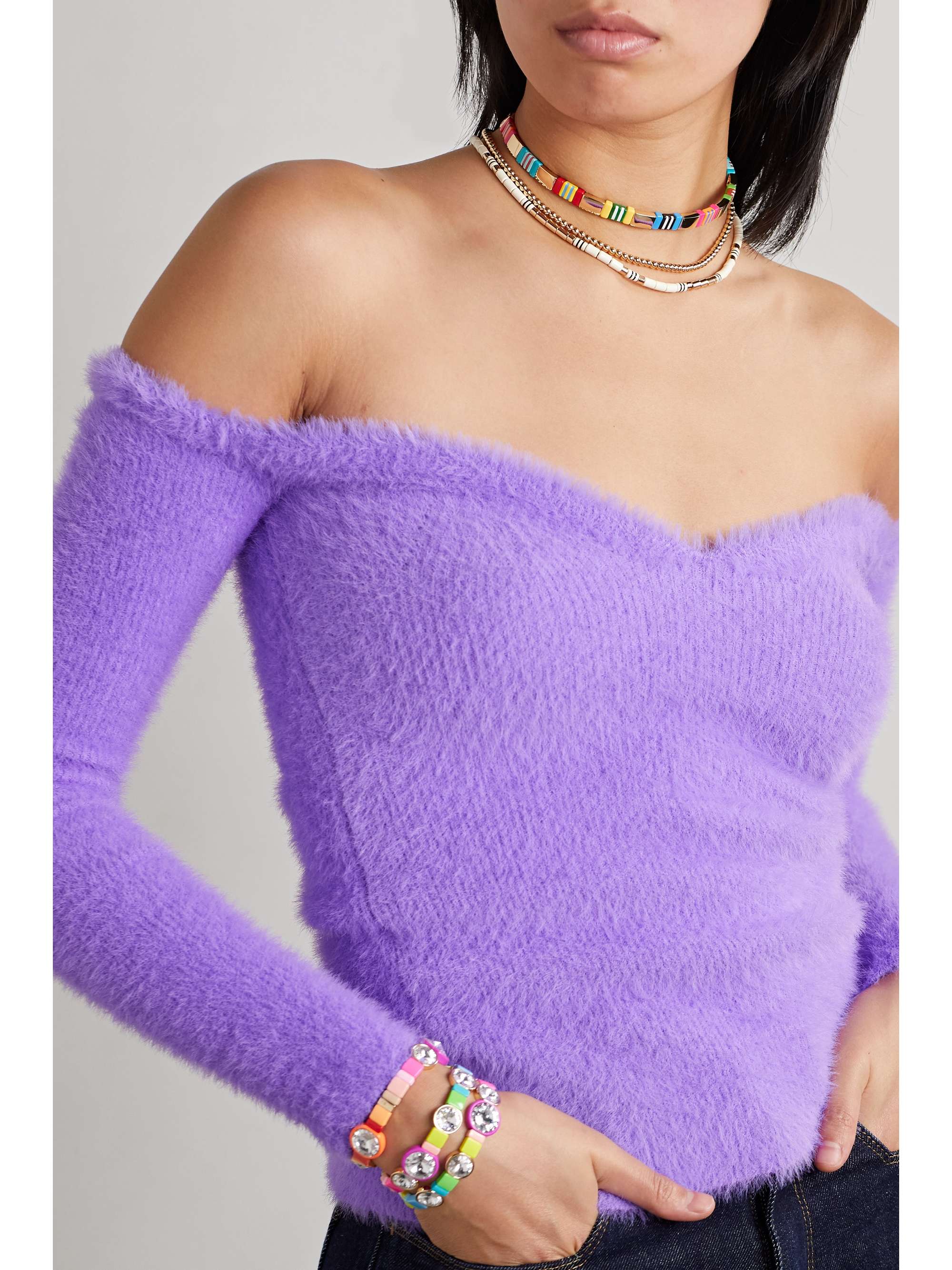 ROXANNE ASSOULIN A Walk in the Park gold-tone and enamel choker