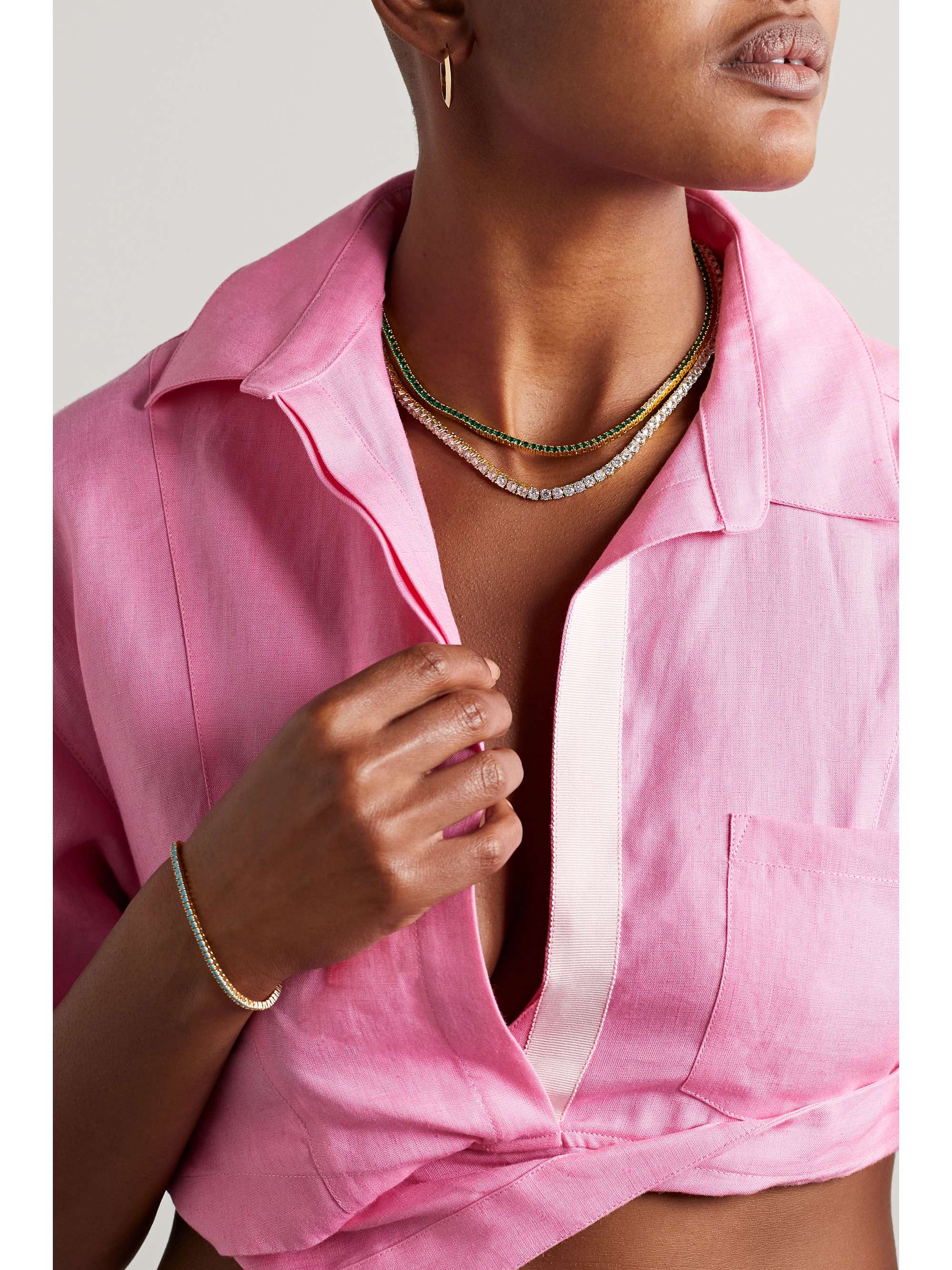 ROXANNE ASSOULIN On The Rox Baseline gold-tone crystal necklace