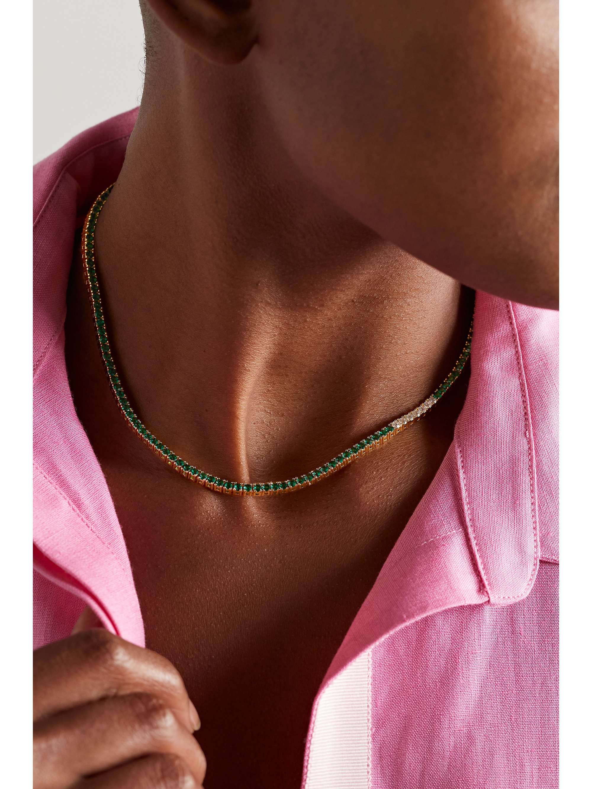 ROXANNE ASSOULIN On The Rox Baseline gold-tone crystal necklace