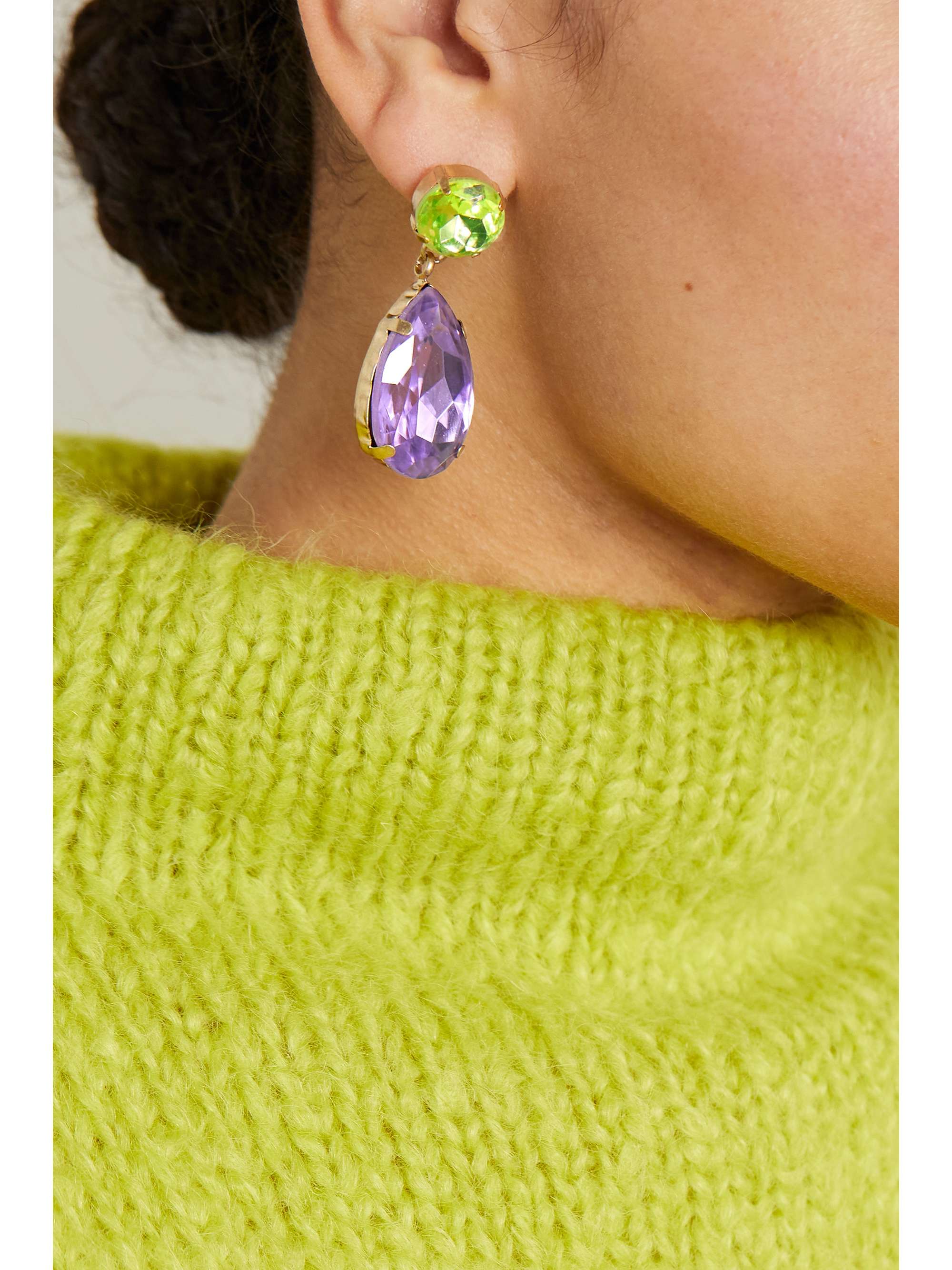 ROXANNE ASSOULIN Hip Hop But Not gold-tone crystal earrings