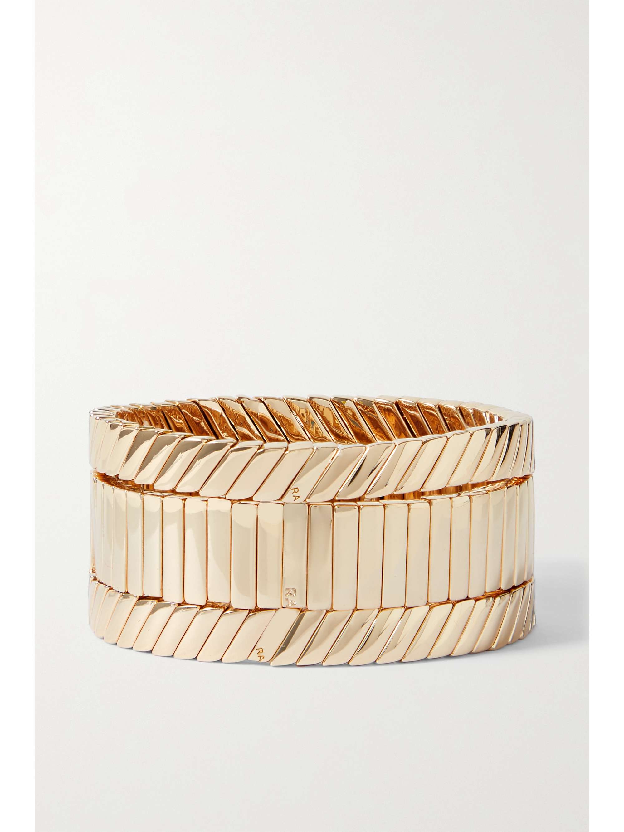 ROXANNE ASSOULIN Snakey set of three gold-tone bracelets