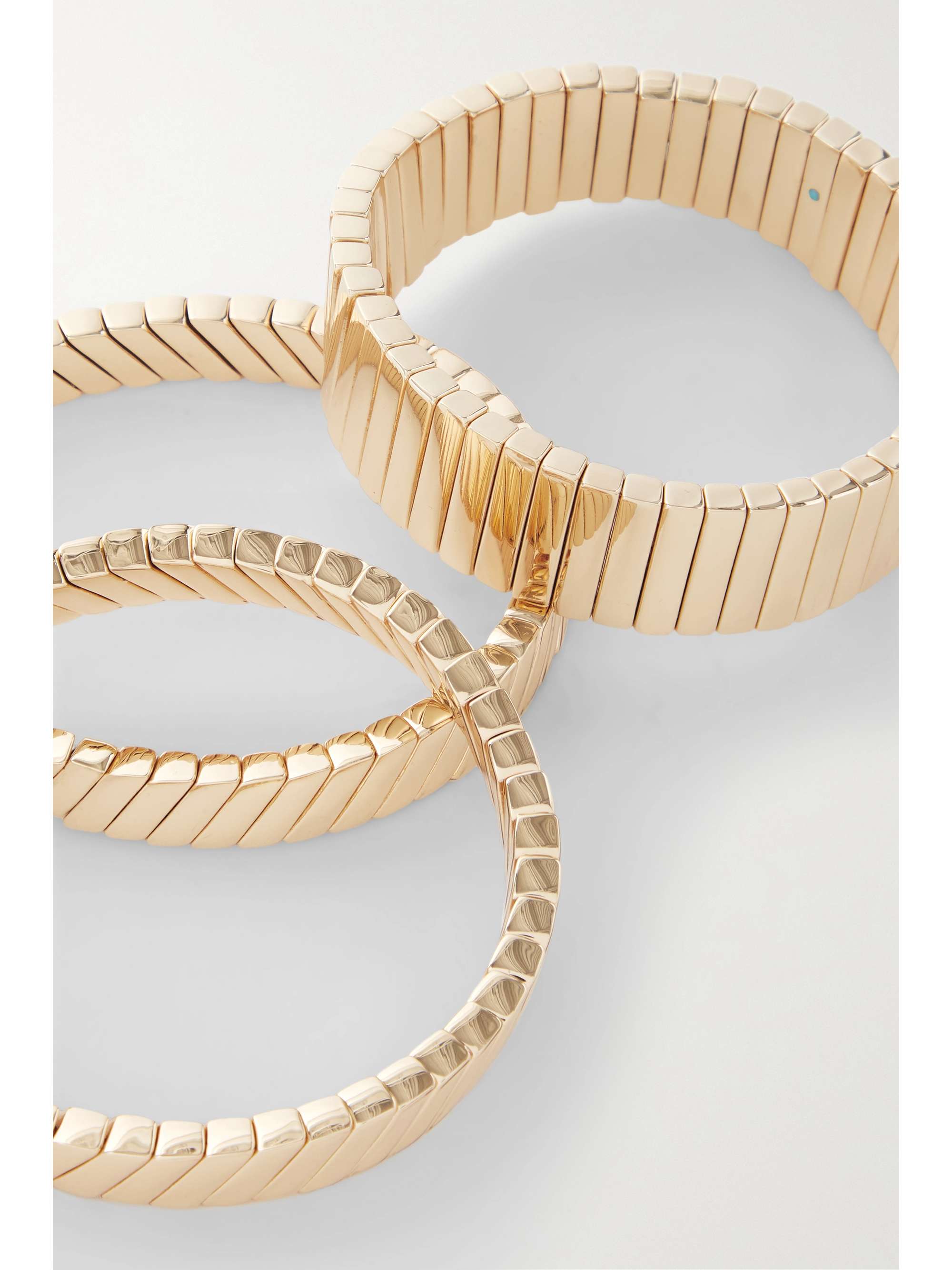 ROXANNE ASSOULIN Snakey set of three gold-tone bracelets
