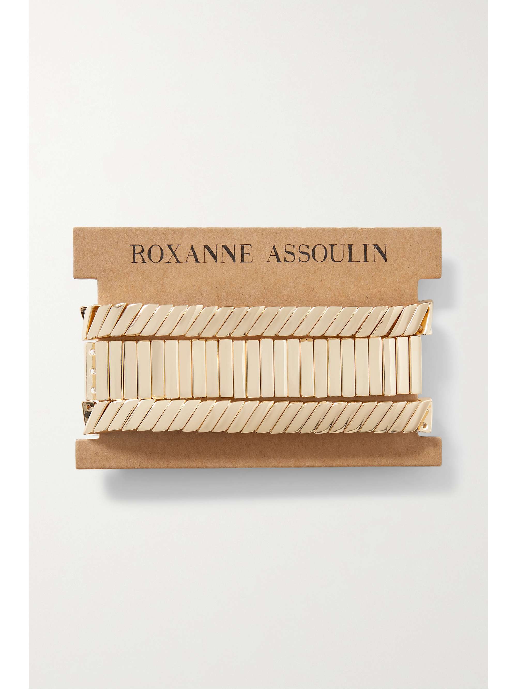 ROXANNE ASSOULIN Snakey set of three gold-tone bracelets