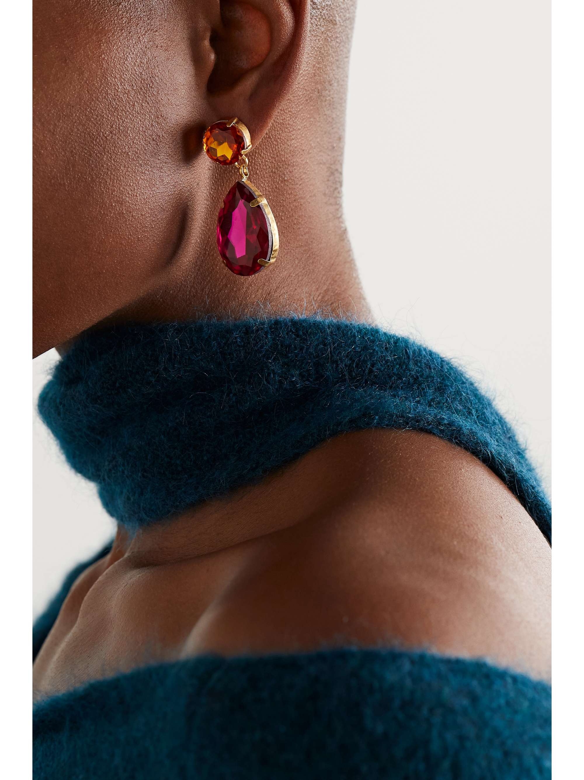 ROXANNE ASSOULIN Hip Hop But Not gold-tone crystal earrings
