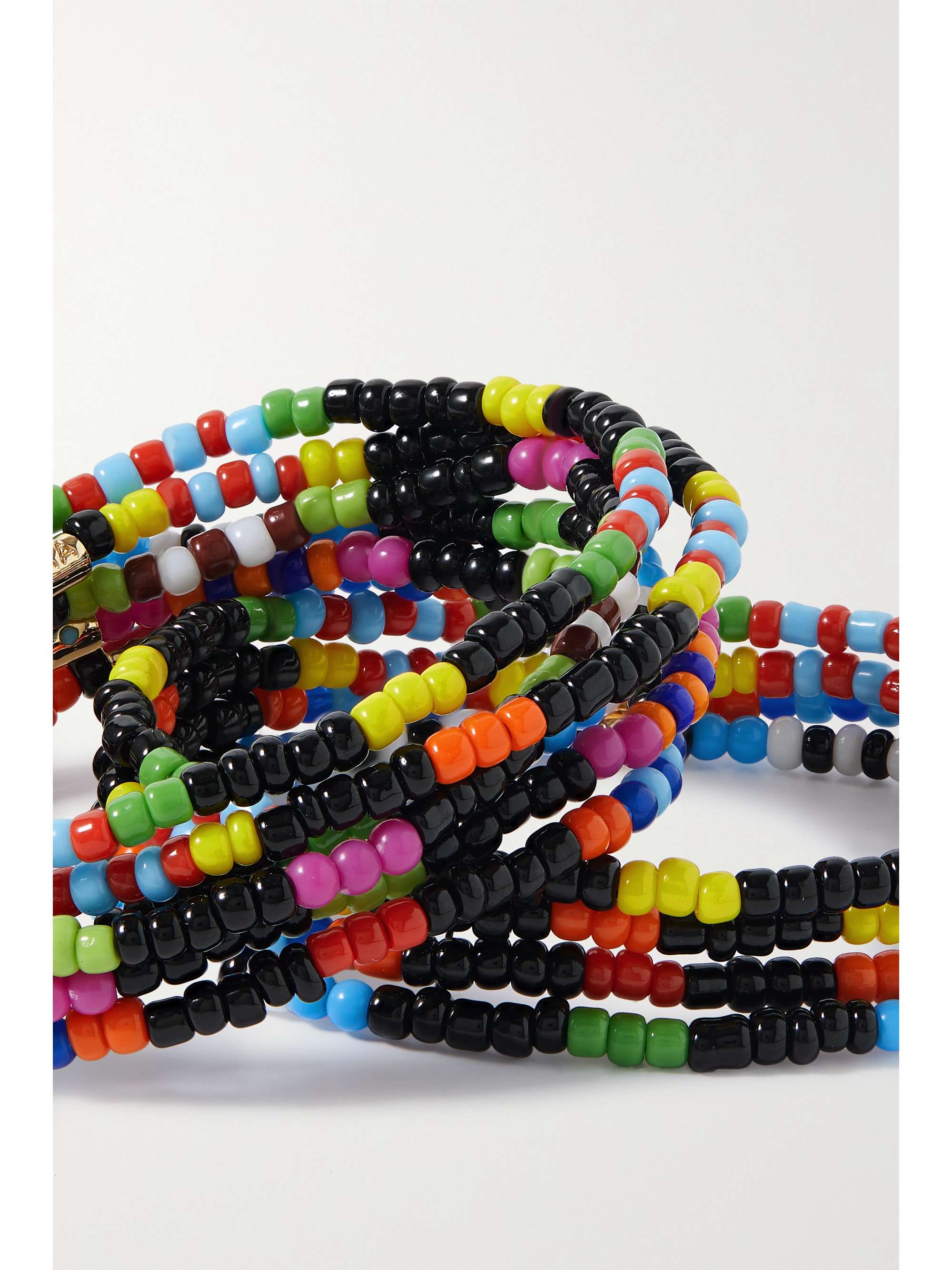 ROXANNE ASSOULIN Midnight Madness set of 10 beaded and gold-tone bracelets