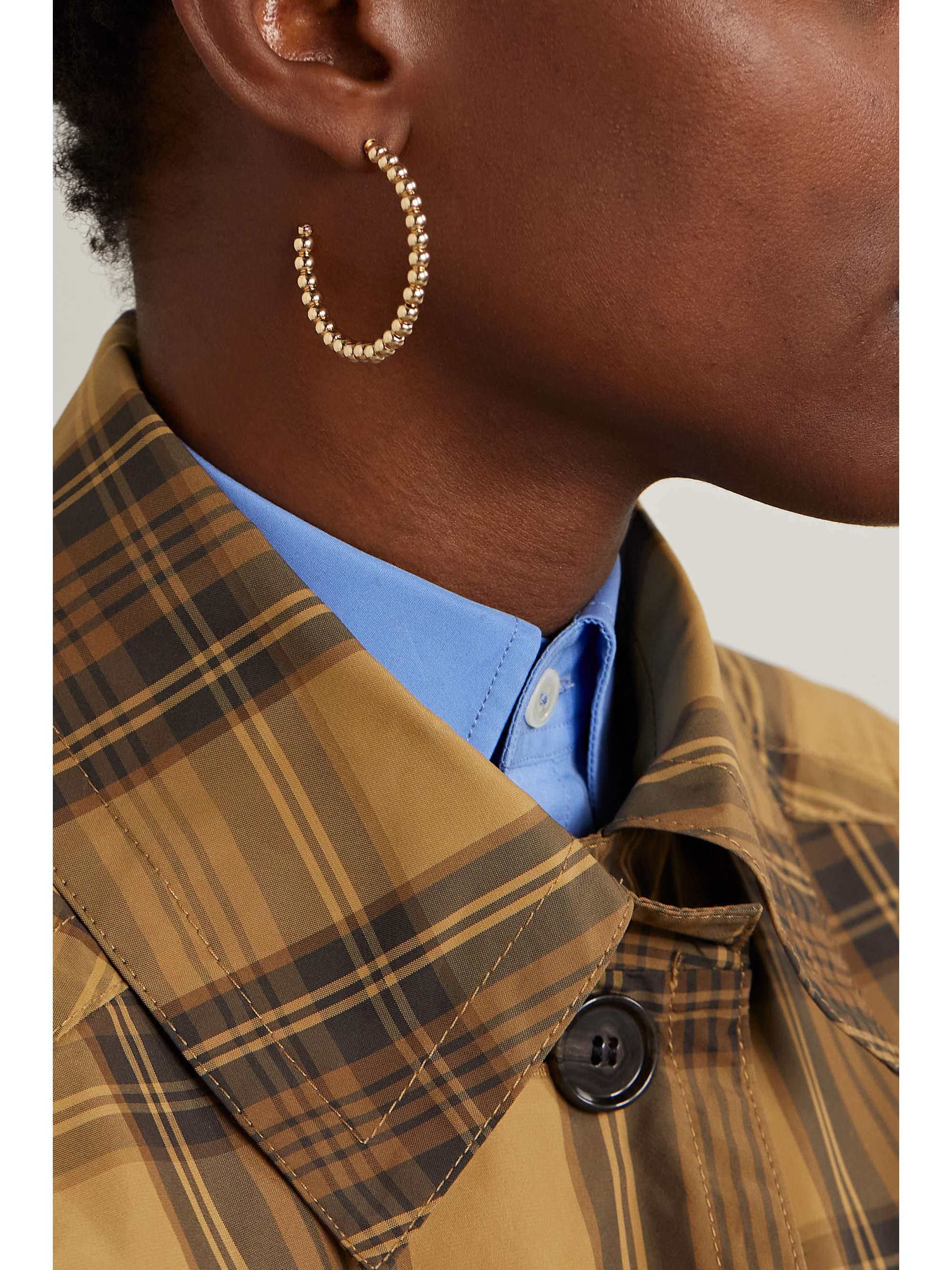ROXANNE ASSOULIN Baby Bubble gold-tone hoop earrings