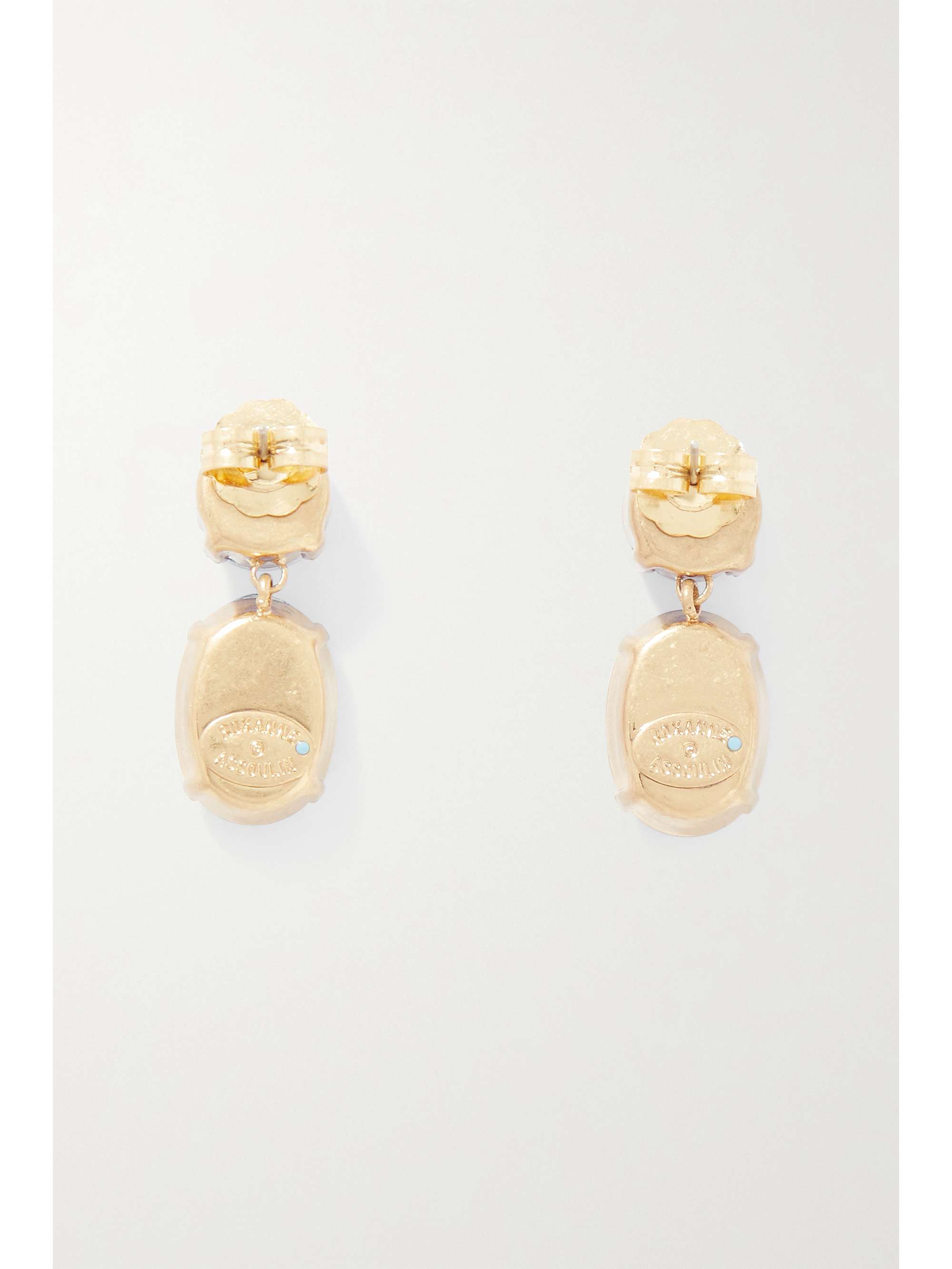 ROXANNE ASSOULIN Gold-tone glass earrings